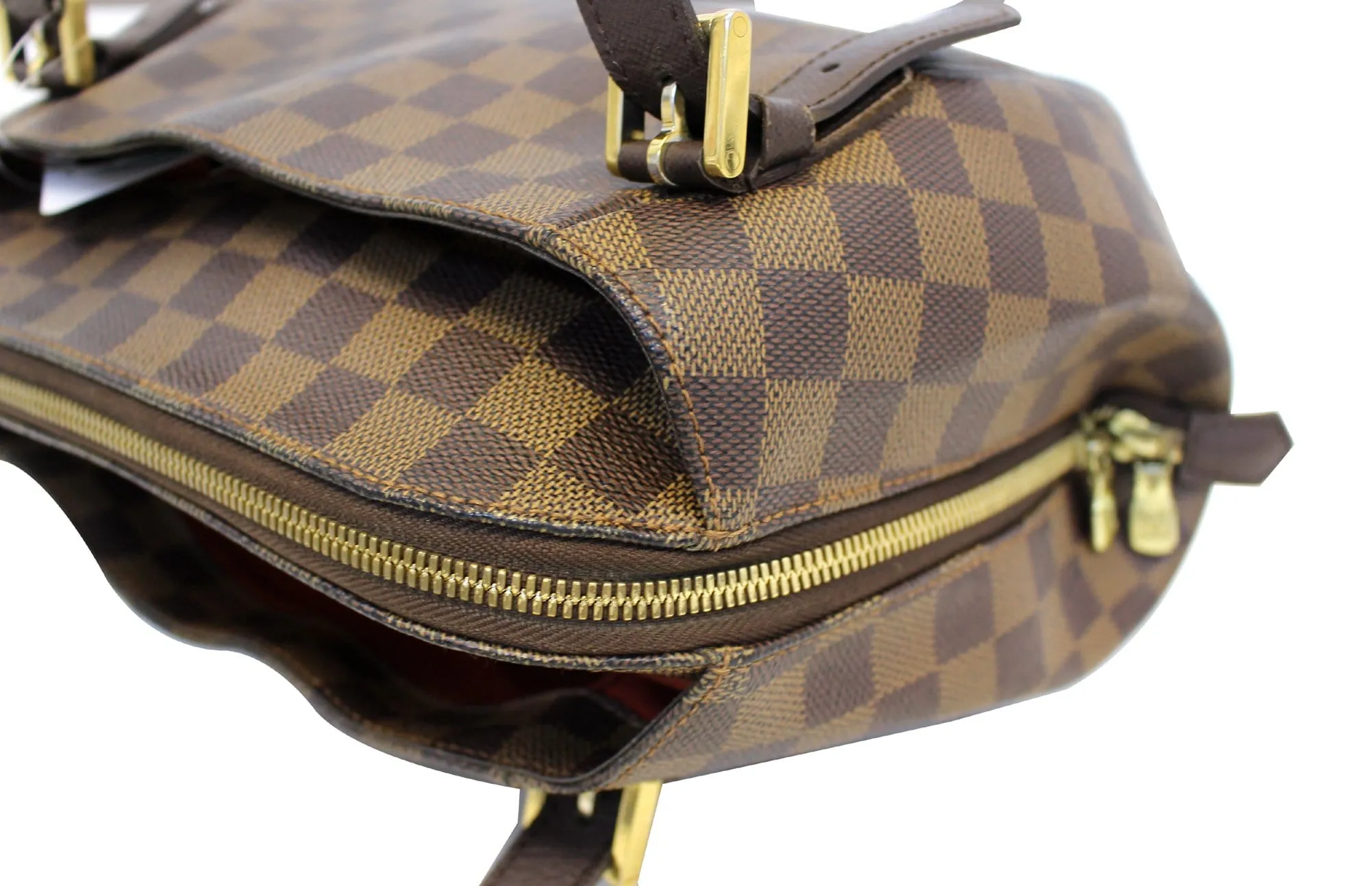 LOUIS VUITTON Damier Ebene Belem MM Brown Shoulder Bag