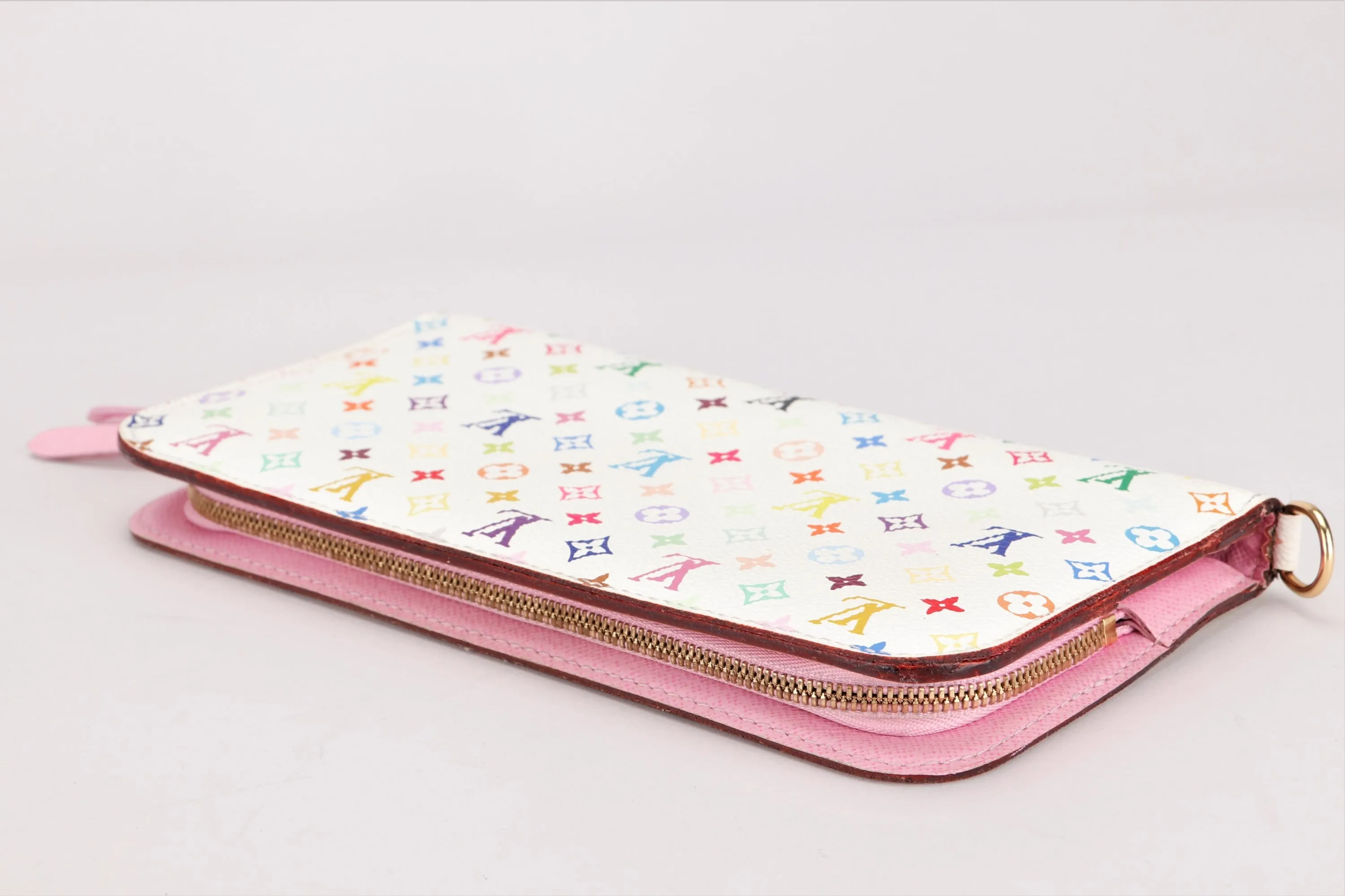 LOUIS VUITTON M93751 INSOLOTE ZIPPY LONG WALLET (CA1039) WHITE MONOGRAM MULTICOLOR, WITH BOX, NO DUST COVER