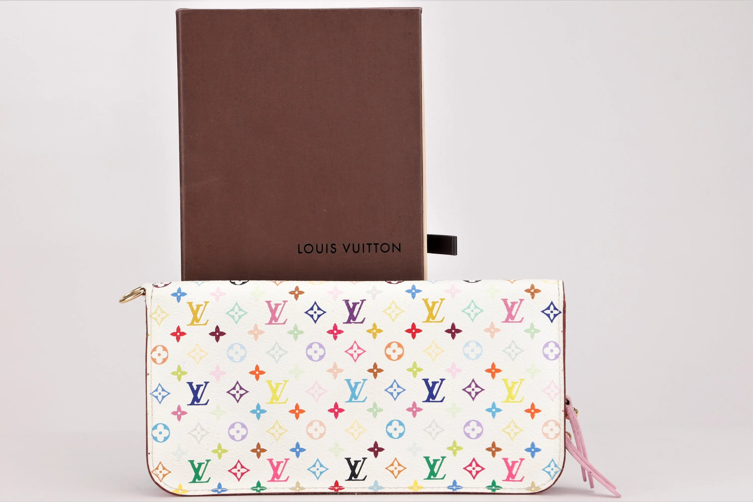 LOUIS VUITTON M93751 INSOLOTE ZIPPY LONG WALLET (CA1039) WHITE MONOGRAM MULTICOLOR, WITH BOX, NO DUST COVER