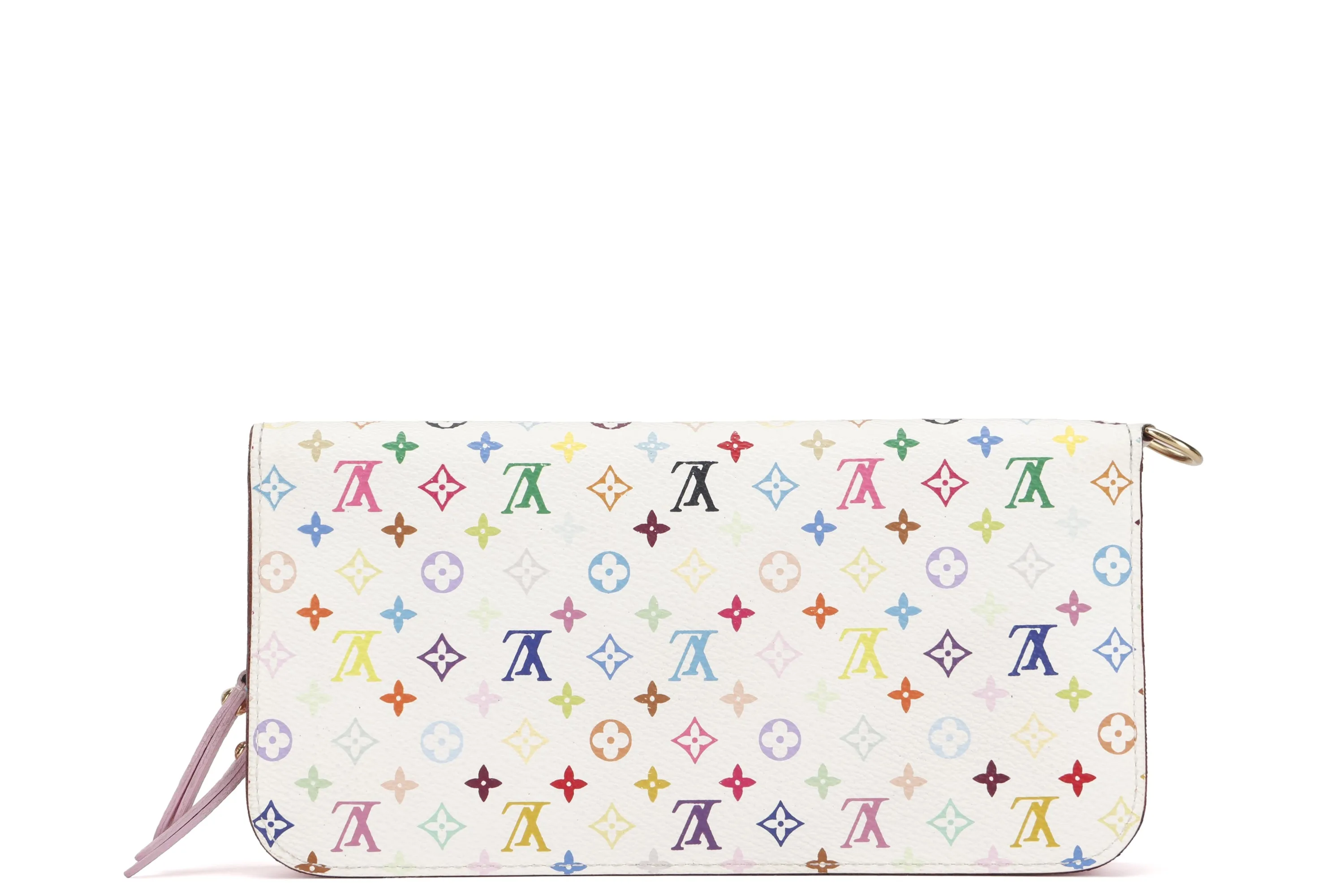 LOUIS VUITTON M93751 INSOLOTE ZIPPY LONG WALLET (CA1039) WHITE MONOGRAM MULTICOLOR, WITH BOX, NO DUST COVER