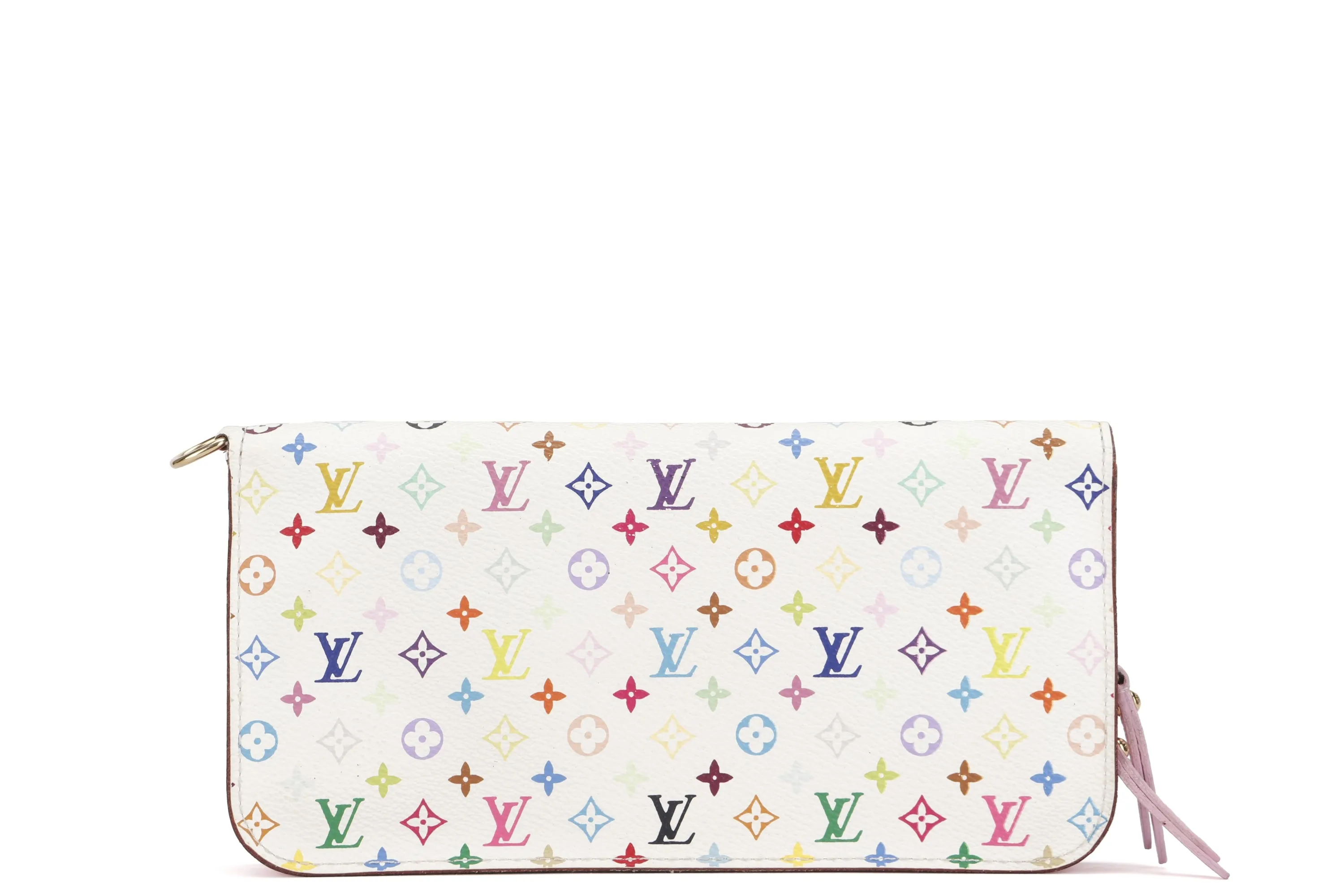 LOUIS VUITTON M93751 INSOLOTE ZIPPY LONG WALLET (CA1039) WHITE MONOGRAM MULTICOLOR, WITH BOX, NO DUST COVER