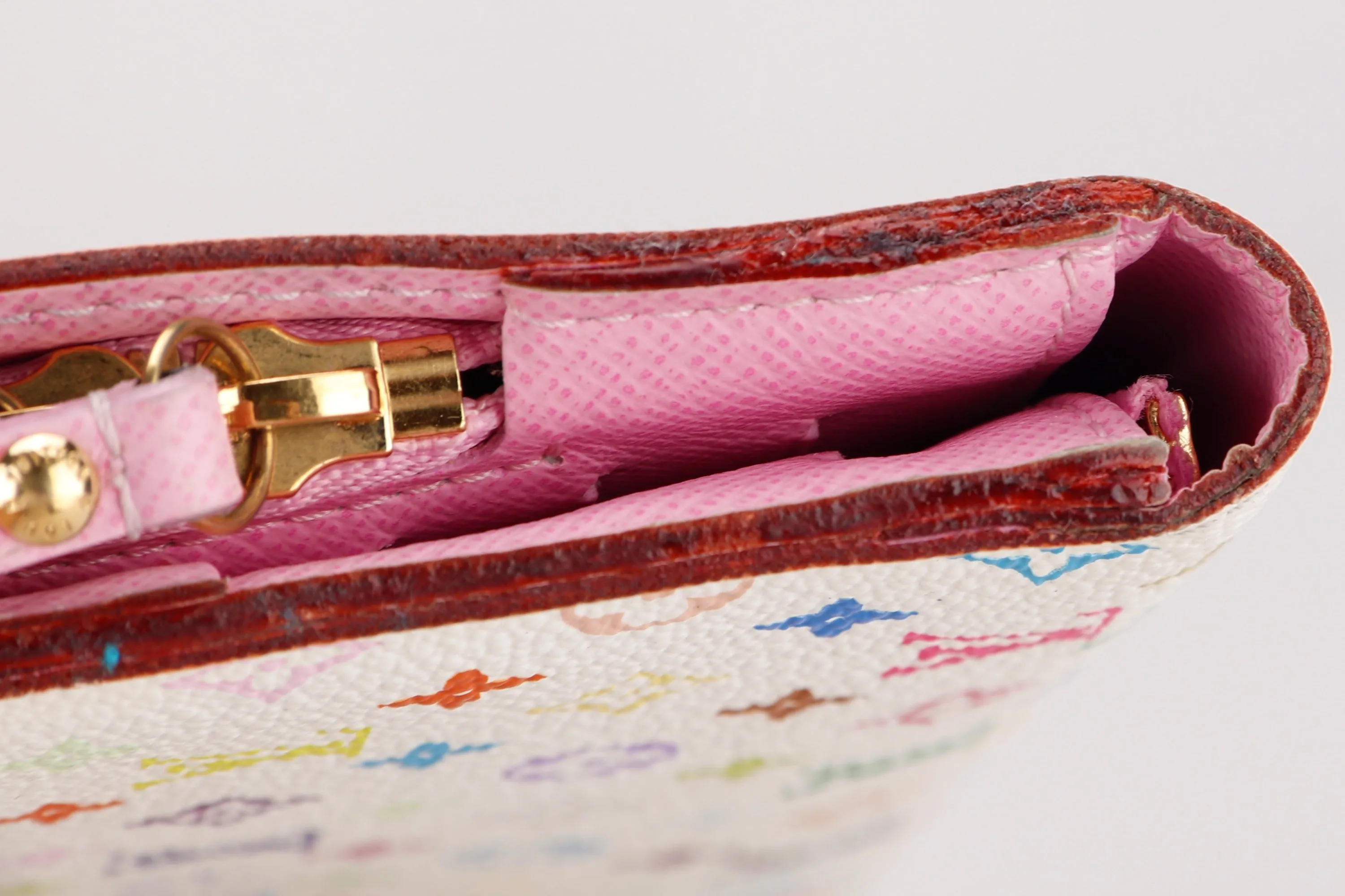 LOUIS VUITTON M93751 INSOLOTE ZIPPY LONG WALLET (CA1039) WHITE MONOGRAM MULTICOLOR, WITH BOX, NO DUST COVER