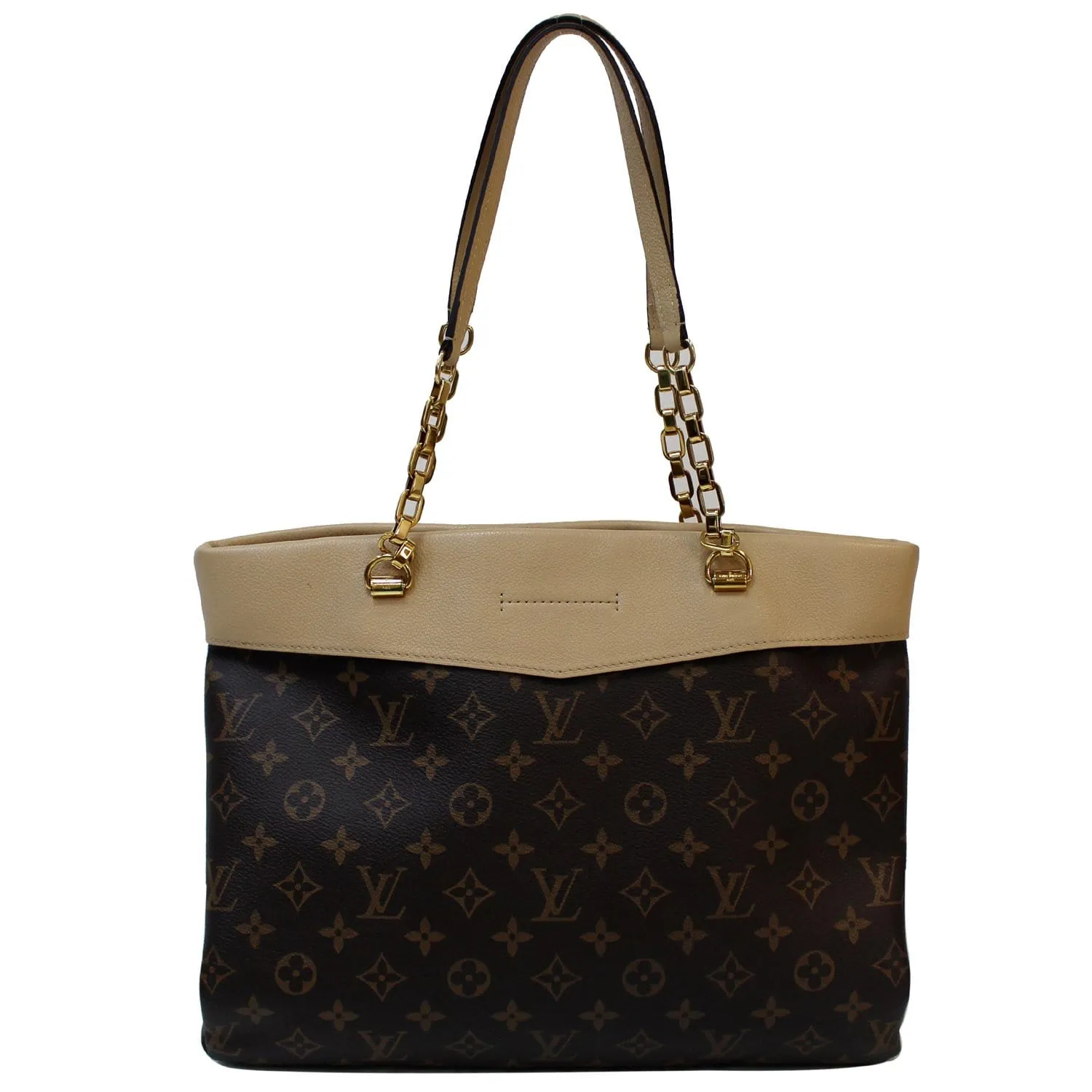 LOUIS VUITTON Pallas Chain Shopper Monogram Canvas Shoulder Bag Dune - 15% OFF