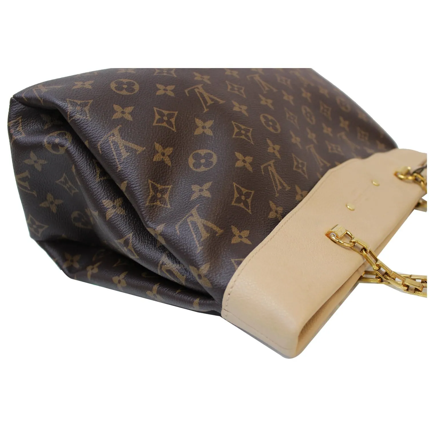 LOUIS VUITTON Pallas Chain Shopper Monogram Canvas Shoulder Bag Dune - 15% OFF