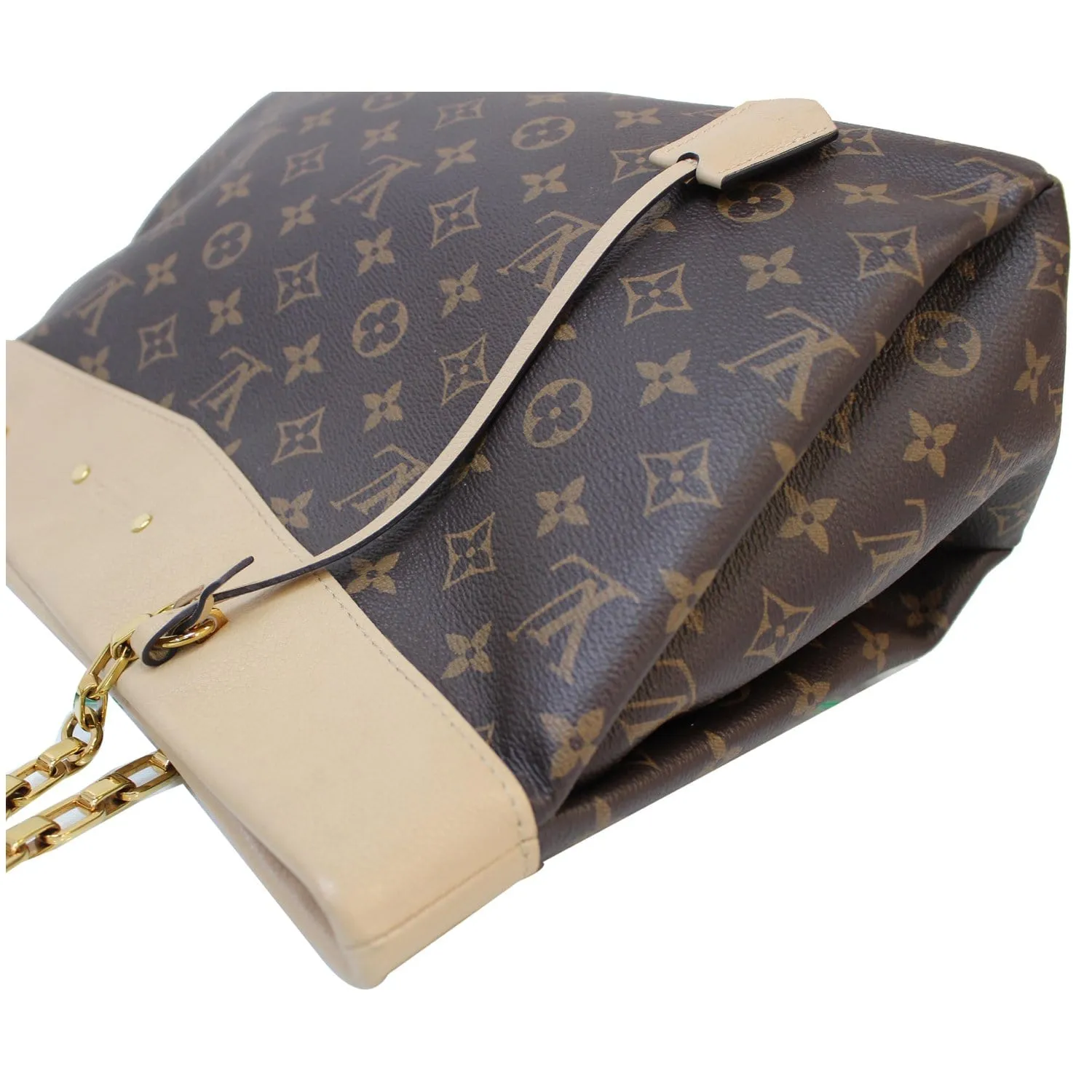 LOUIS VUITTON Pallas Chain Shopper Monogram Canvas Shoulder Bag Dune - 15% OFF