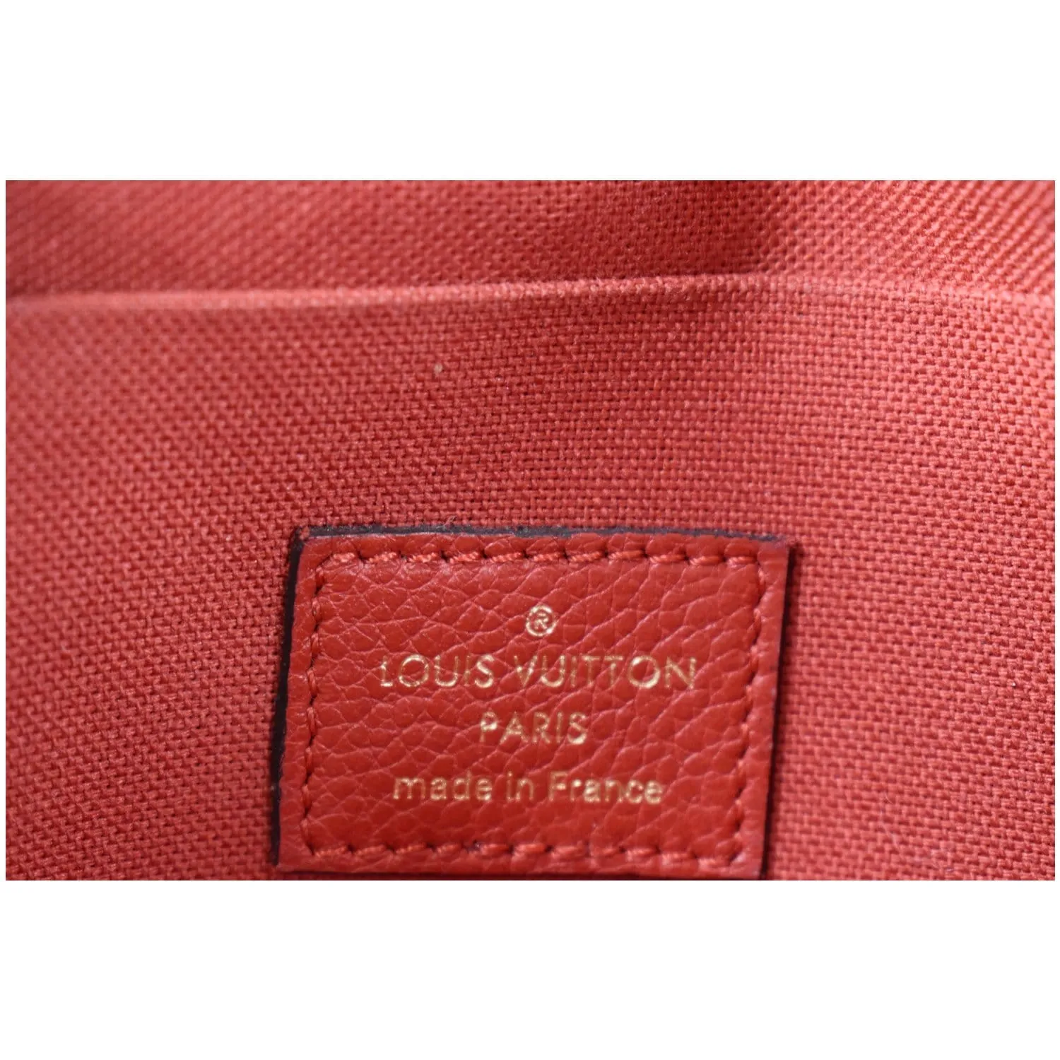 LOUIS VUITTON Pochette Felicie Monogram Empreinte Chain Wallet Red - 20% OFF