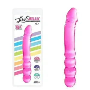 LUST JELLY PVC 9.5 DOUBLE DONG - PINK