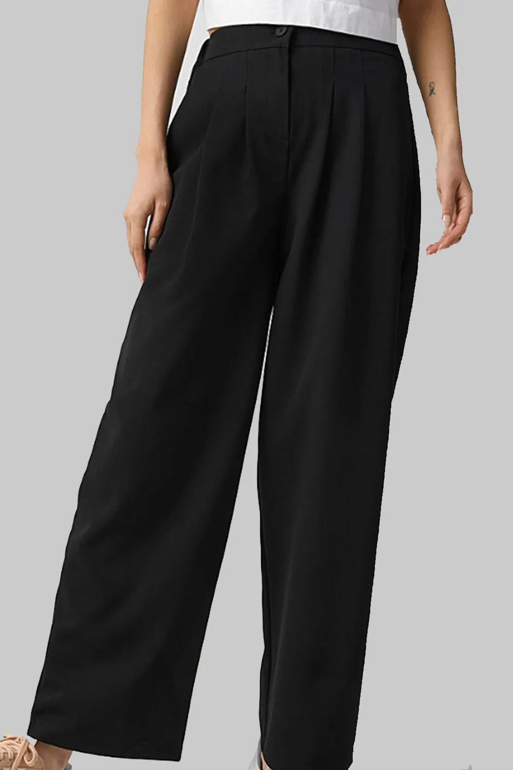 Lustrous Black Trouser