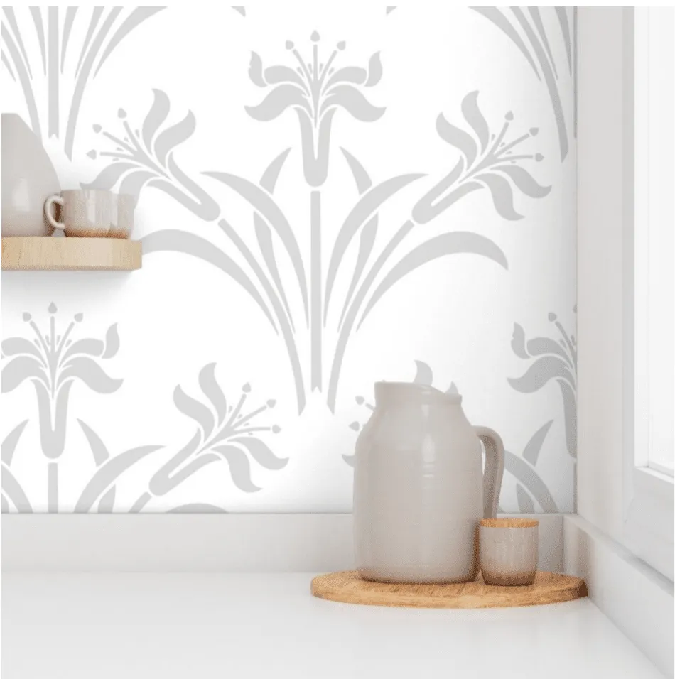 MAEVE WALLPAPER IN GENTLE GREY