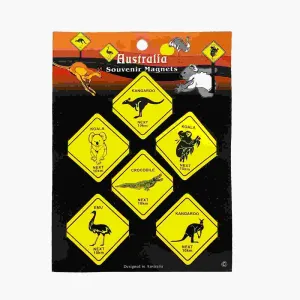 Magnet 6 Pcs Australian Road Signs