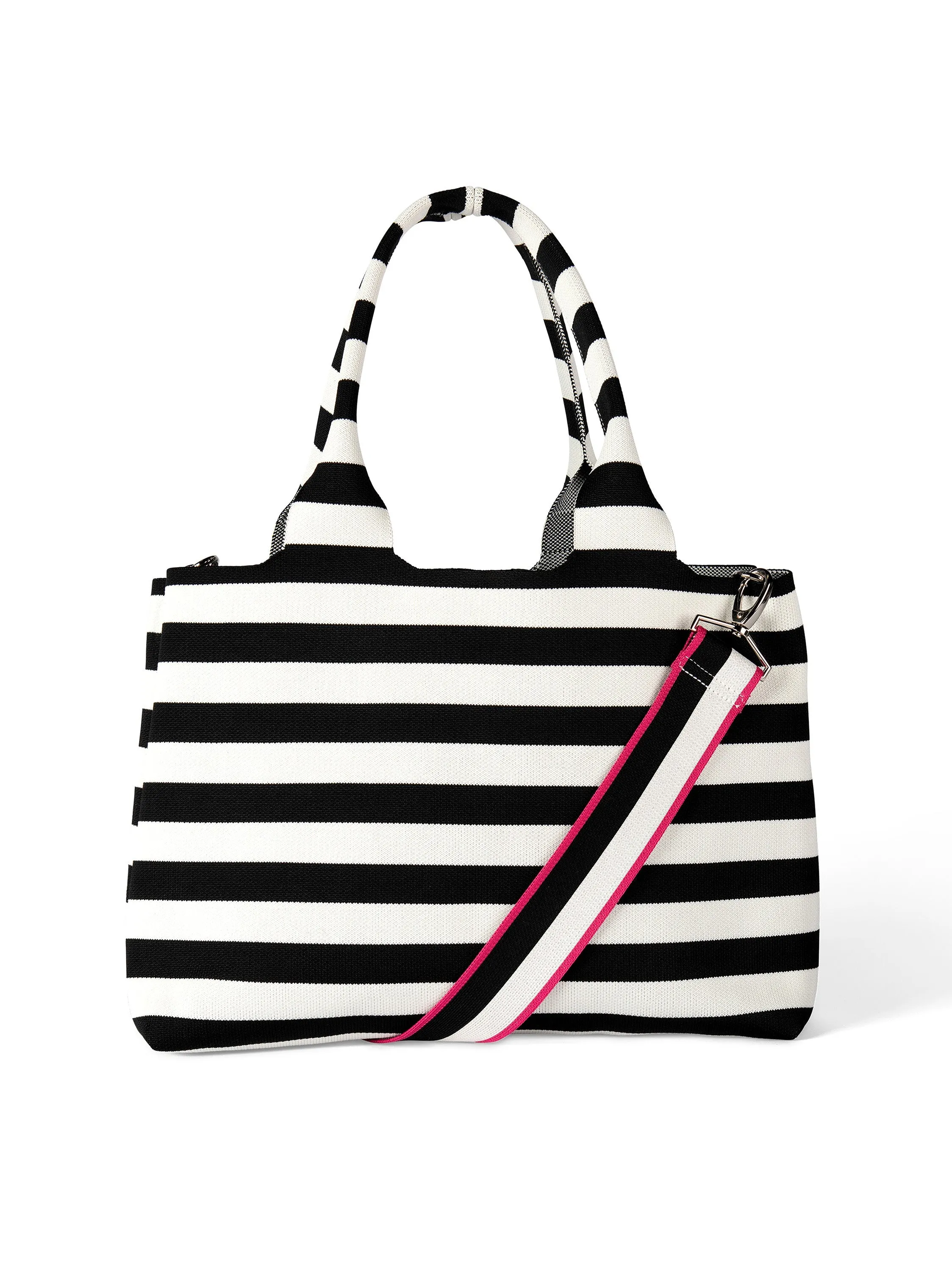 MARISOL tote Black and White Stripe