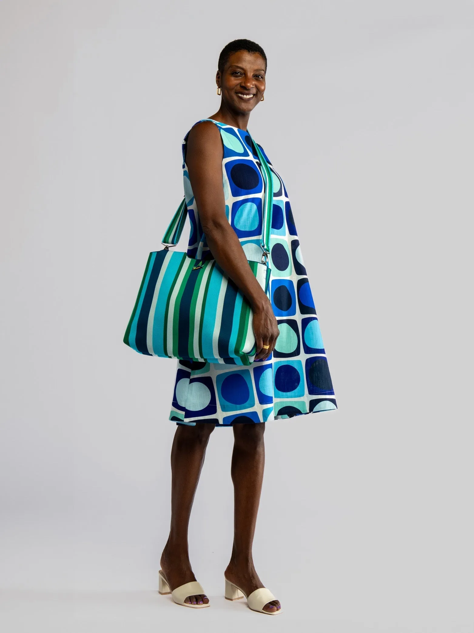 MARISOL tote Blue Stripe