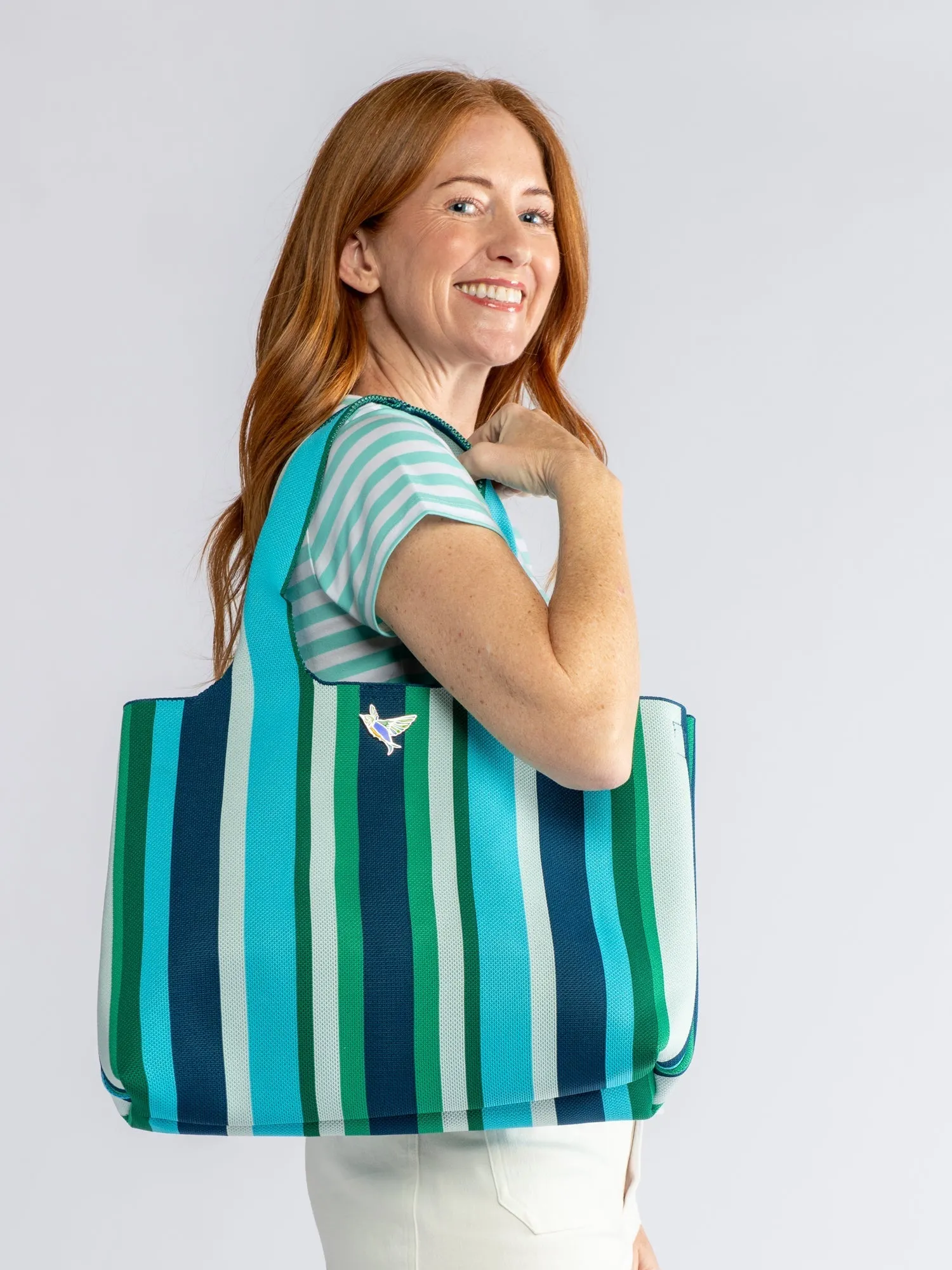 MARISOL tote Blue Stripe