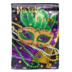Mask and Beads Lustre House Flag
