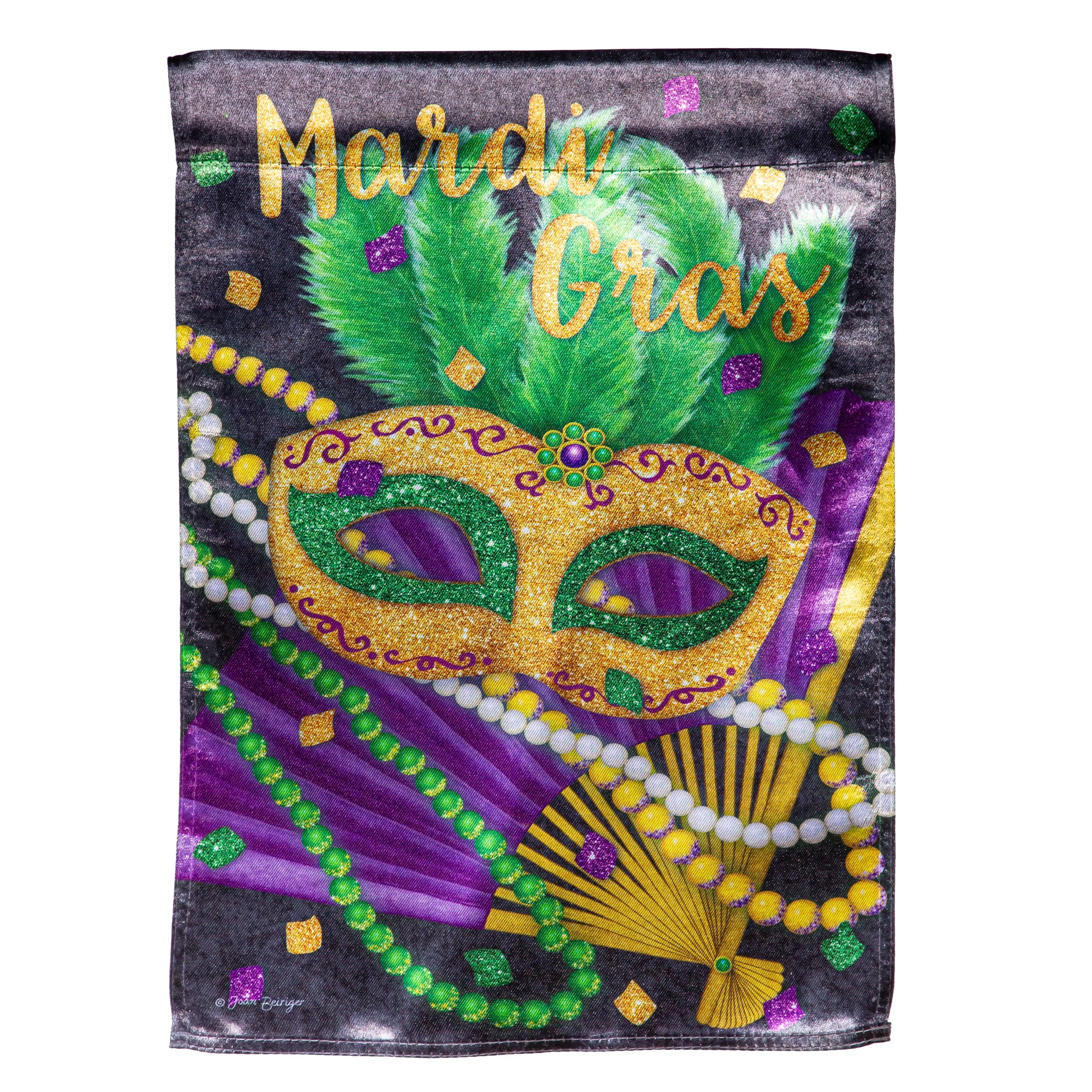 Mask and Beads Lustre House Flag