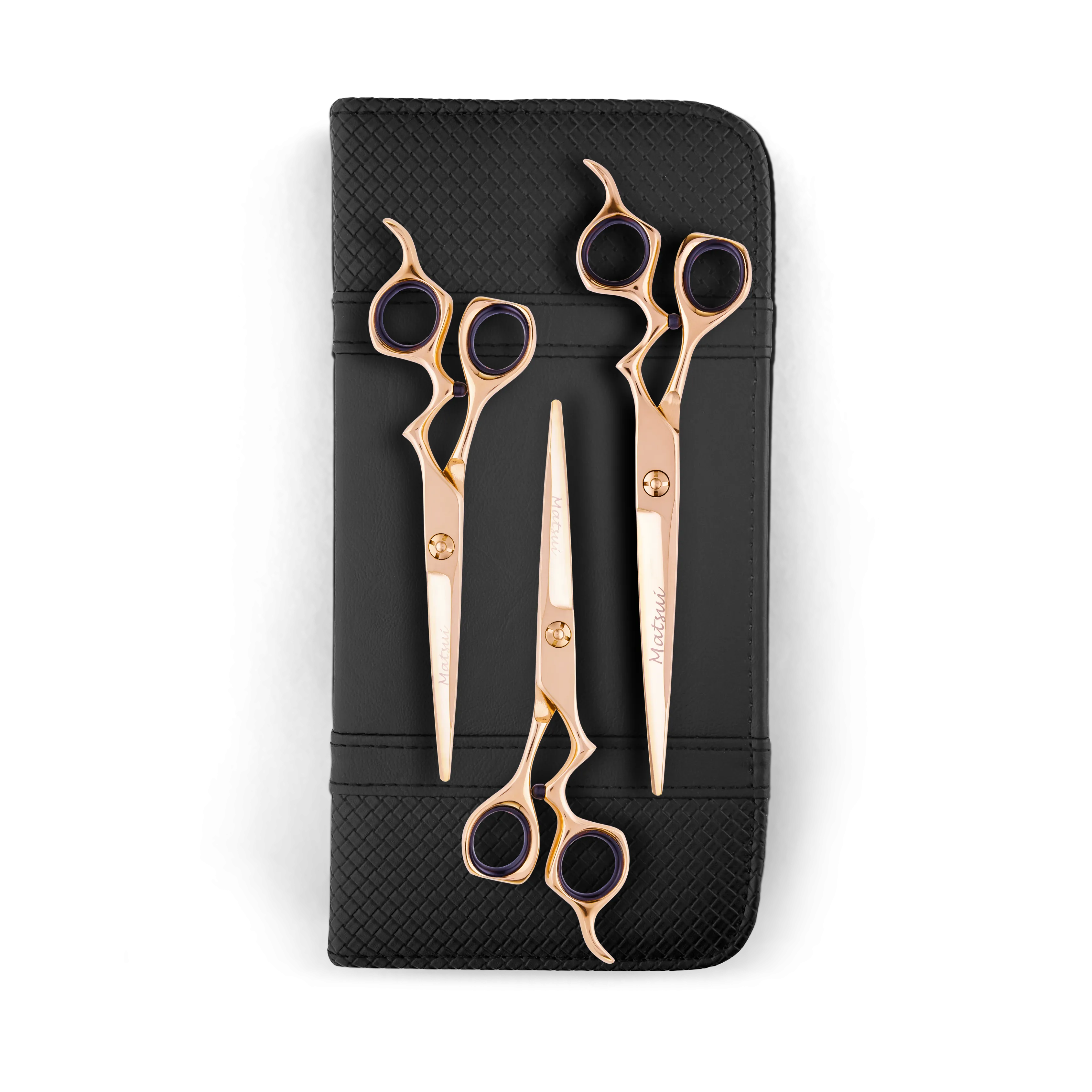 Matsui Classic Ergo Support Shear Rose Gold Triple Set