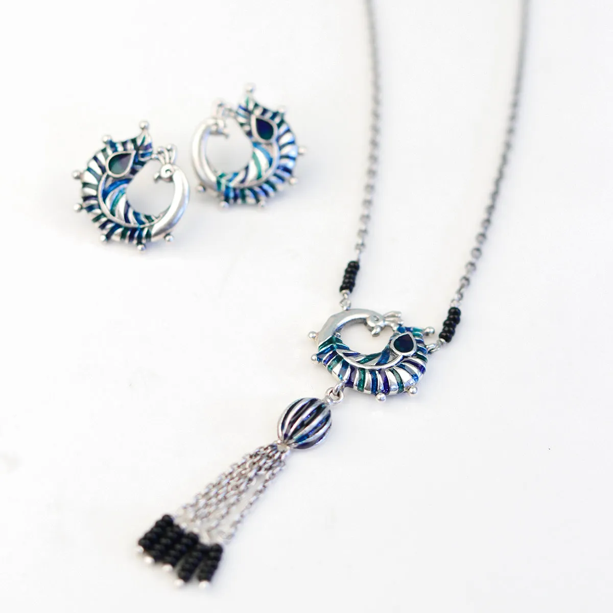 Mayurika Silver Mangalsutra by Moha