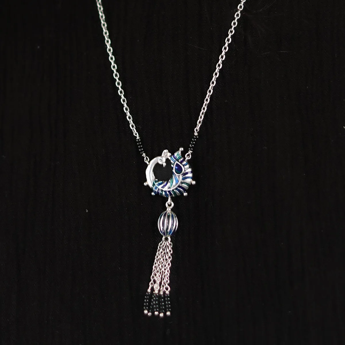 Mayurika Silver Mangalsutra by Moha