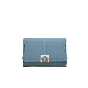 Mid-length Flower Buckle Multifunctional Wallet