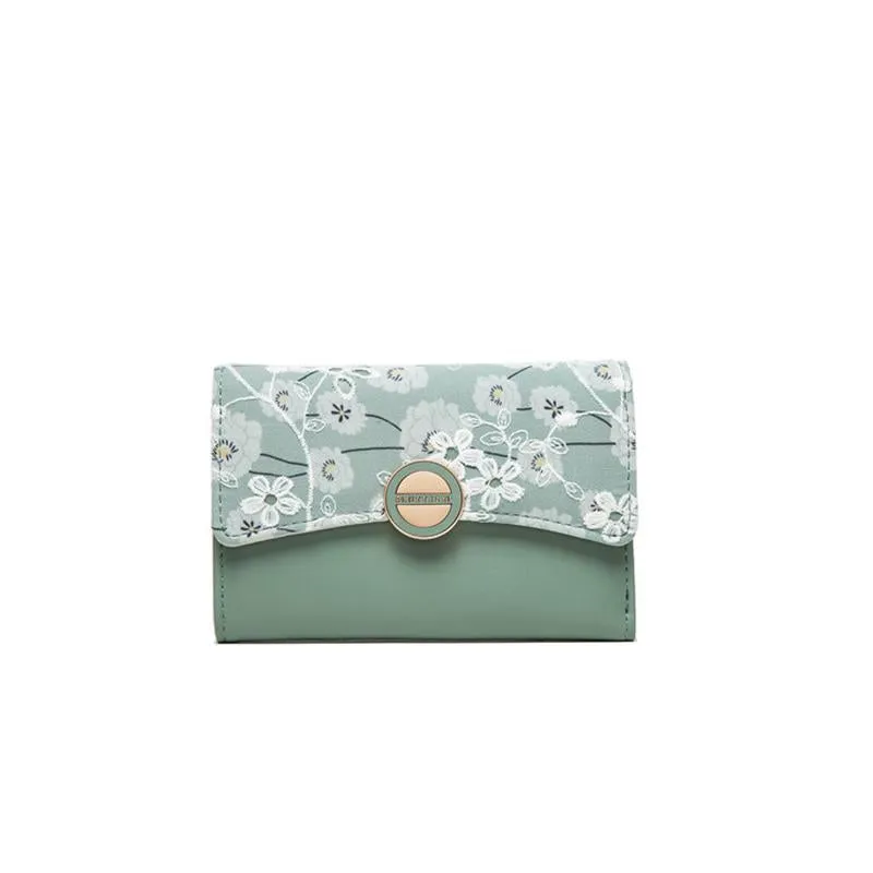 Mid-length Lace Flower Filp Cover Wallet