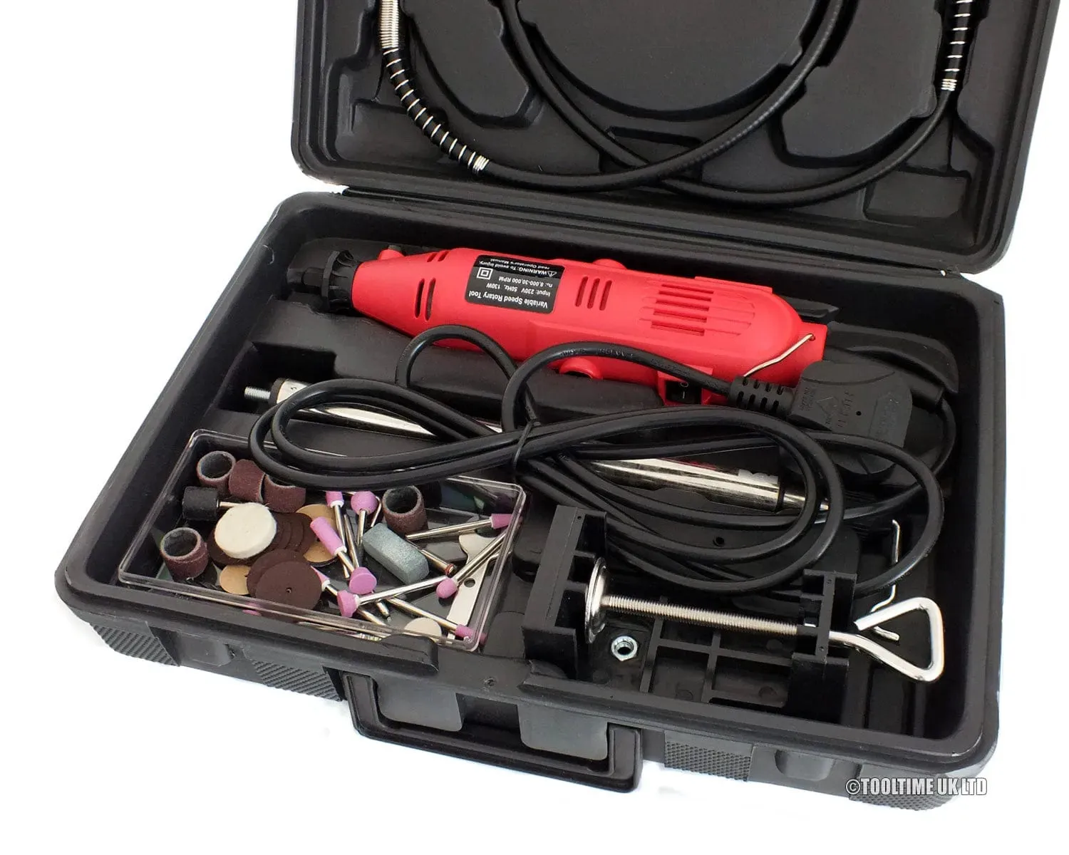 Mini Rotary Drill Combi Multi Tool Kit   40Pc Accessories Flexible Shaft   Stand