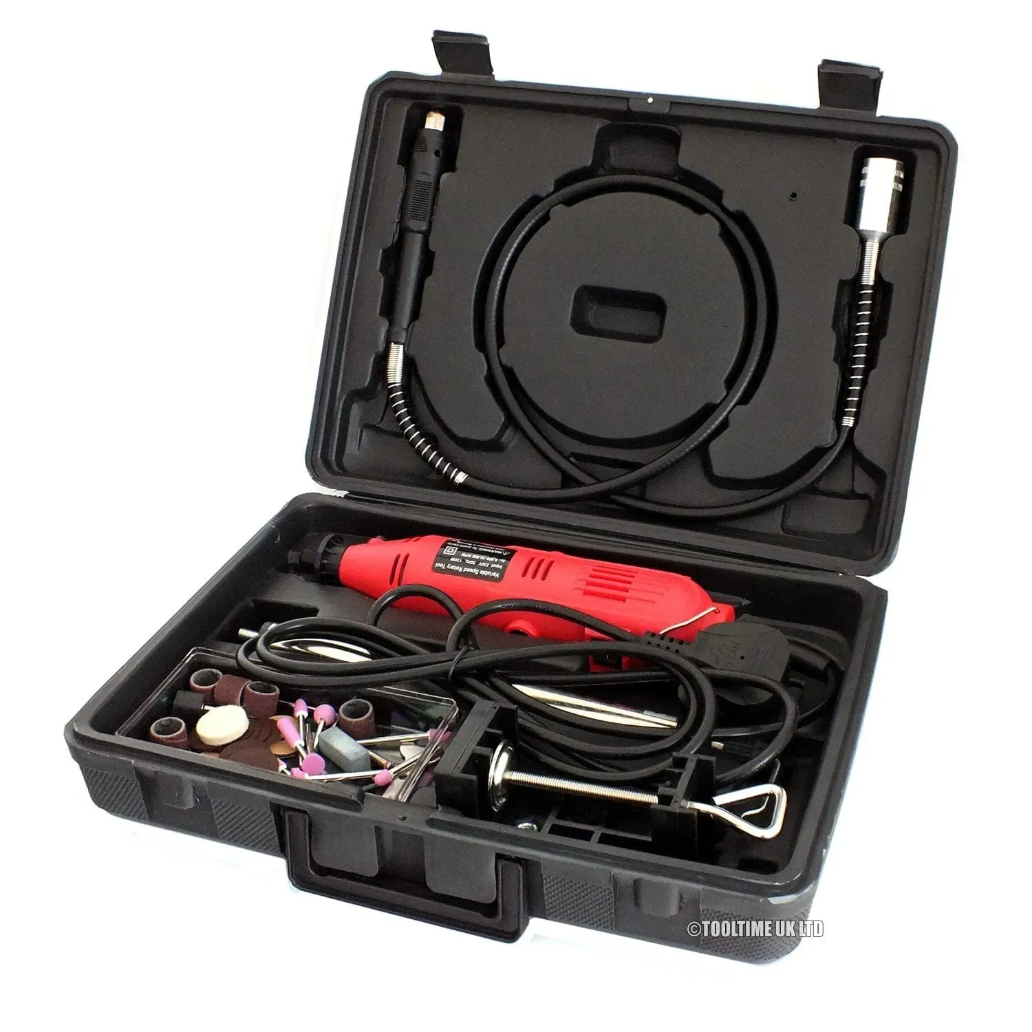 Mini Rotary Drill Combi Multi Tool Kit   40Pc Accessories Flexible Shaft   Stand