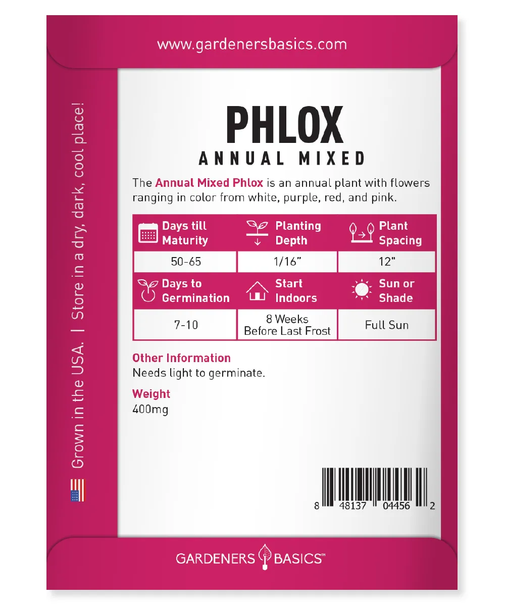 Mixed Phlox Seeds