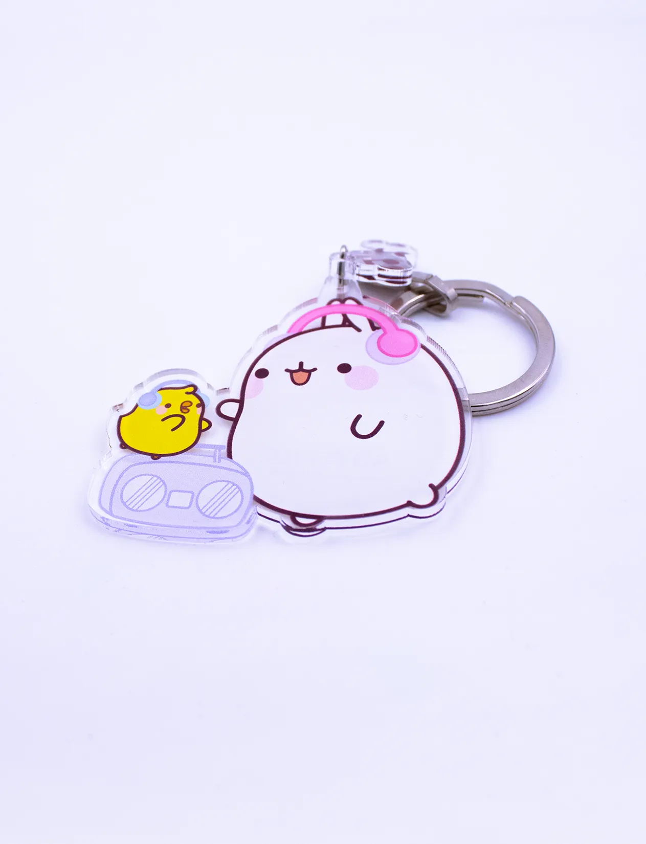 Molang and Piu Piu Acrylic Keychain – Music Lovers