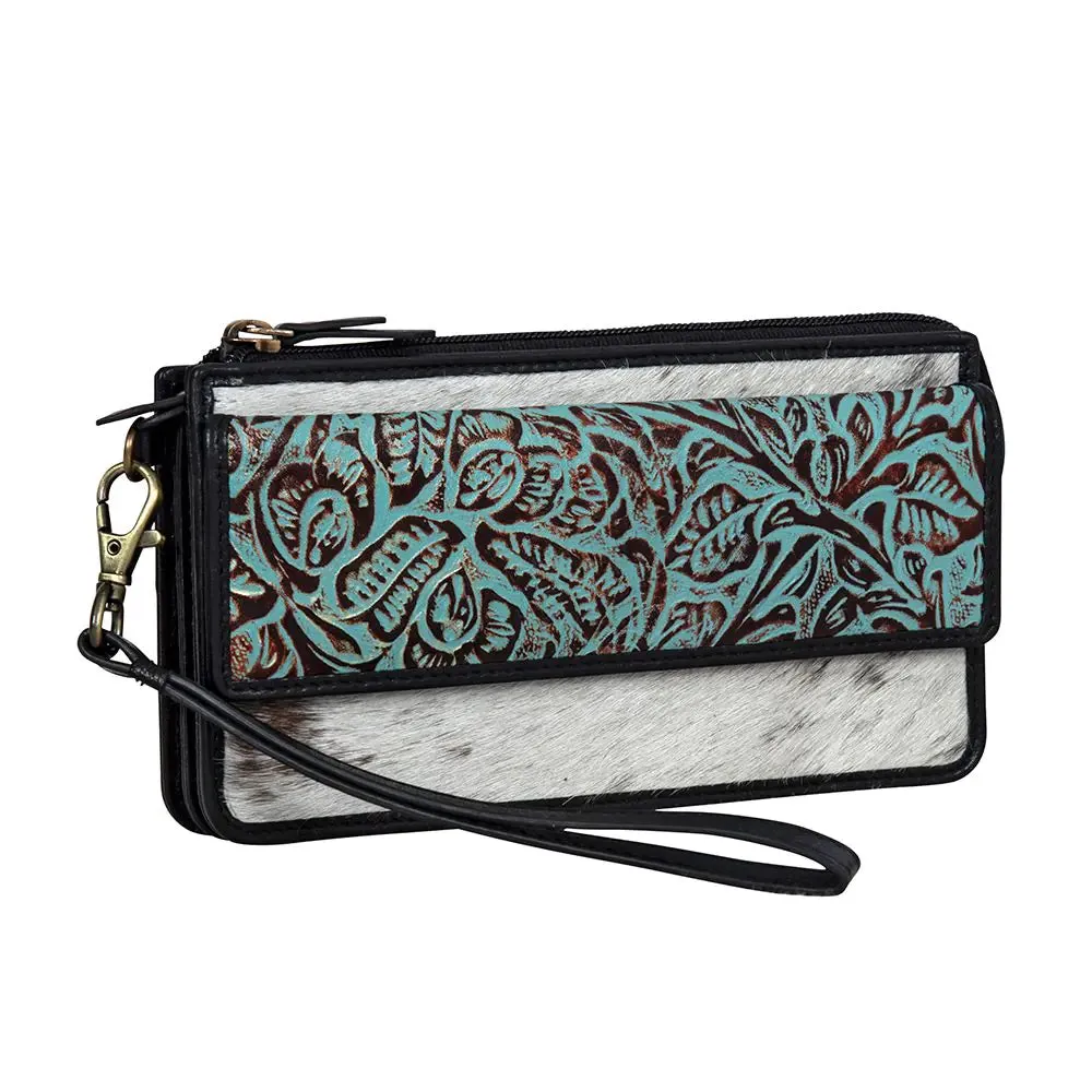 Myra Bag Kettle Hill Hand-Tooled Banded Wallet
