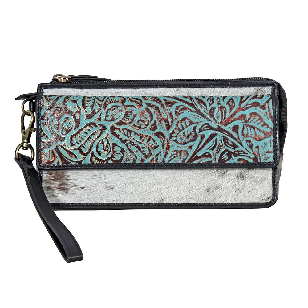 Myra Bag Kettle Hill Hand-Tooled Banded Wallet