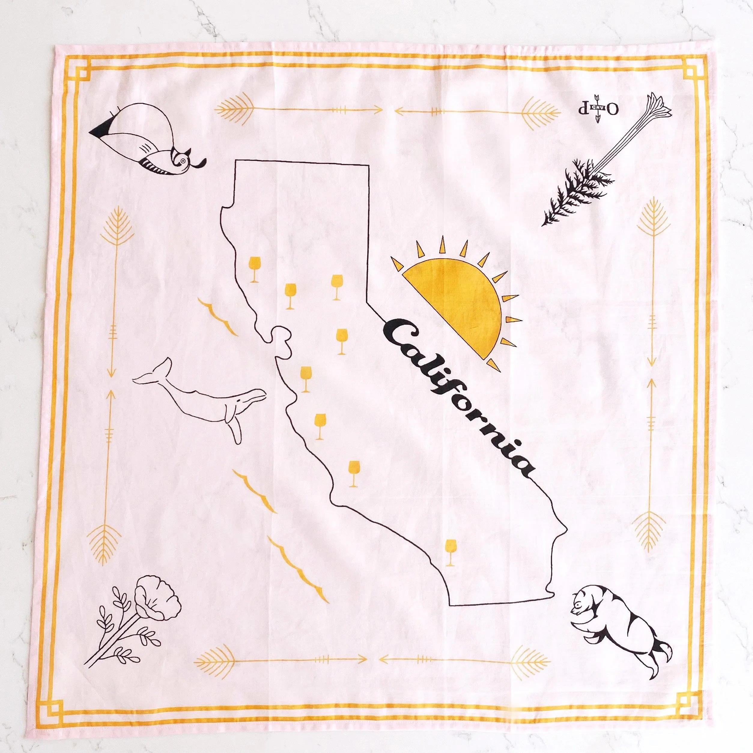 Olive and Poppy California Wine Region Bandana