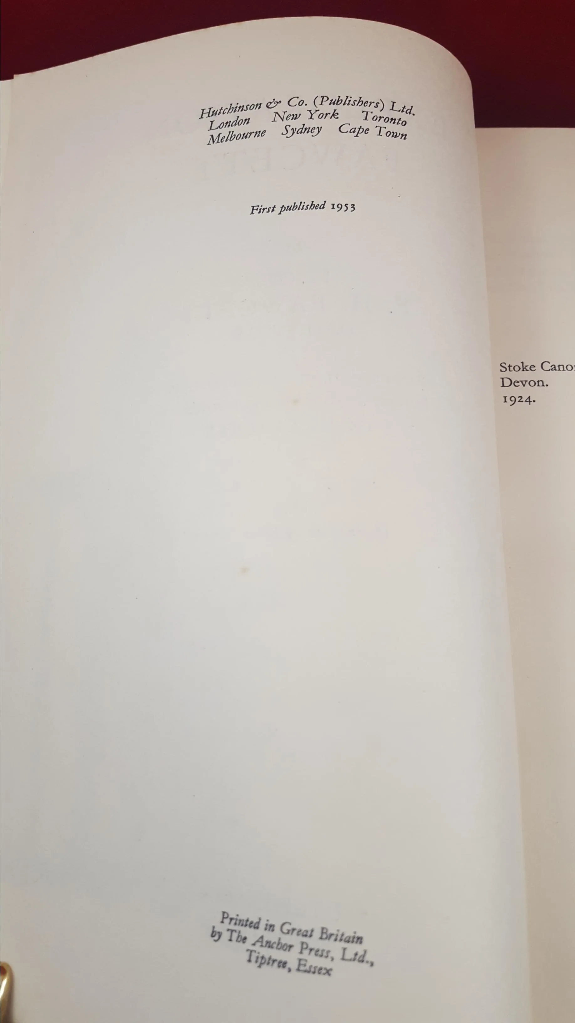 P H Fawcett - Exploration Fawcett, Hutchinson, 1953, First Edition, Signed