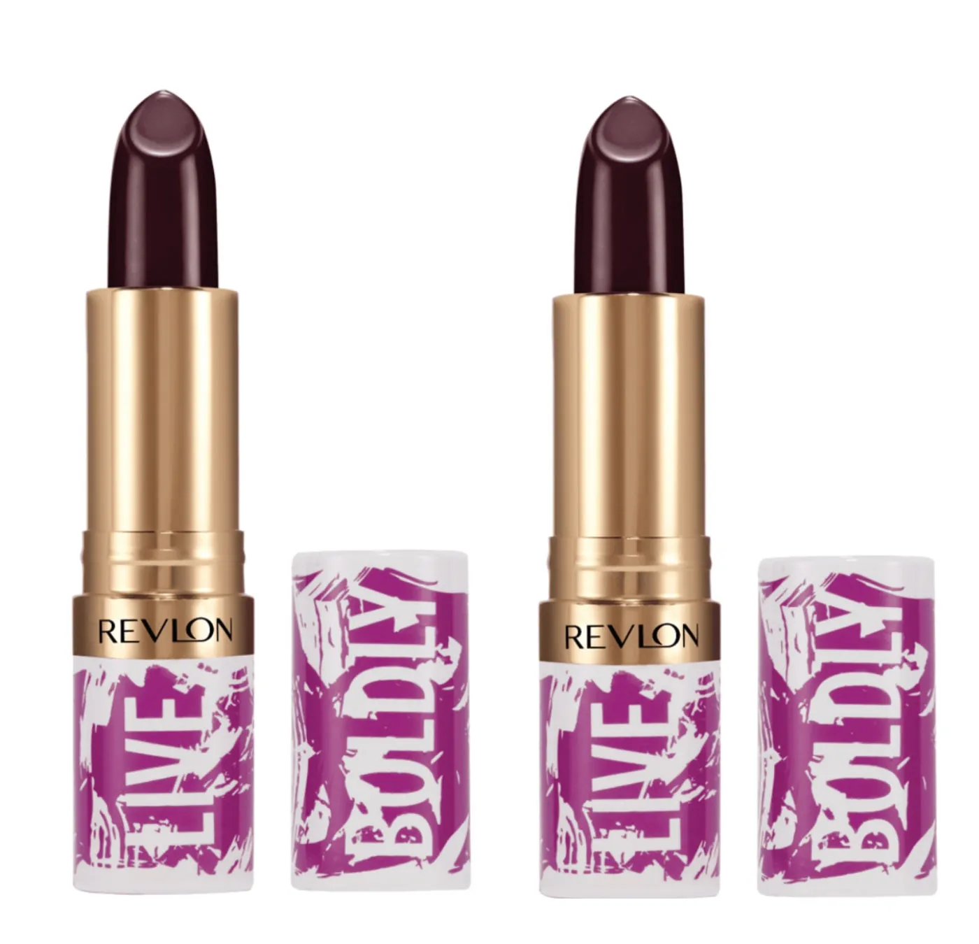 Pack of 2 Revlon Live Boldly Super Lustrous Lipstick, Black Cherry 061