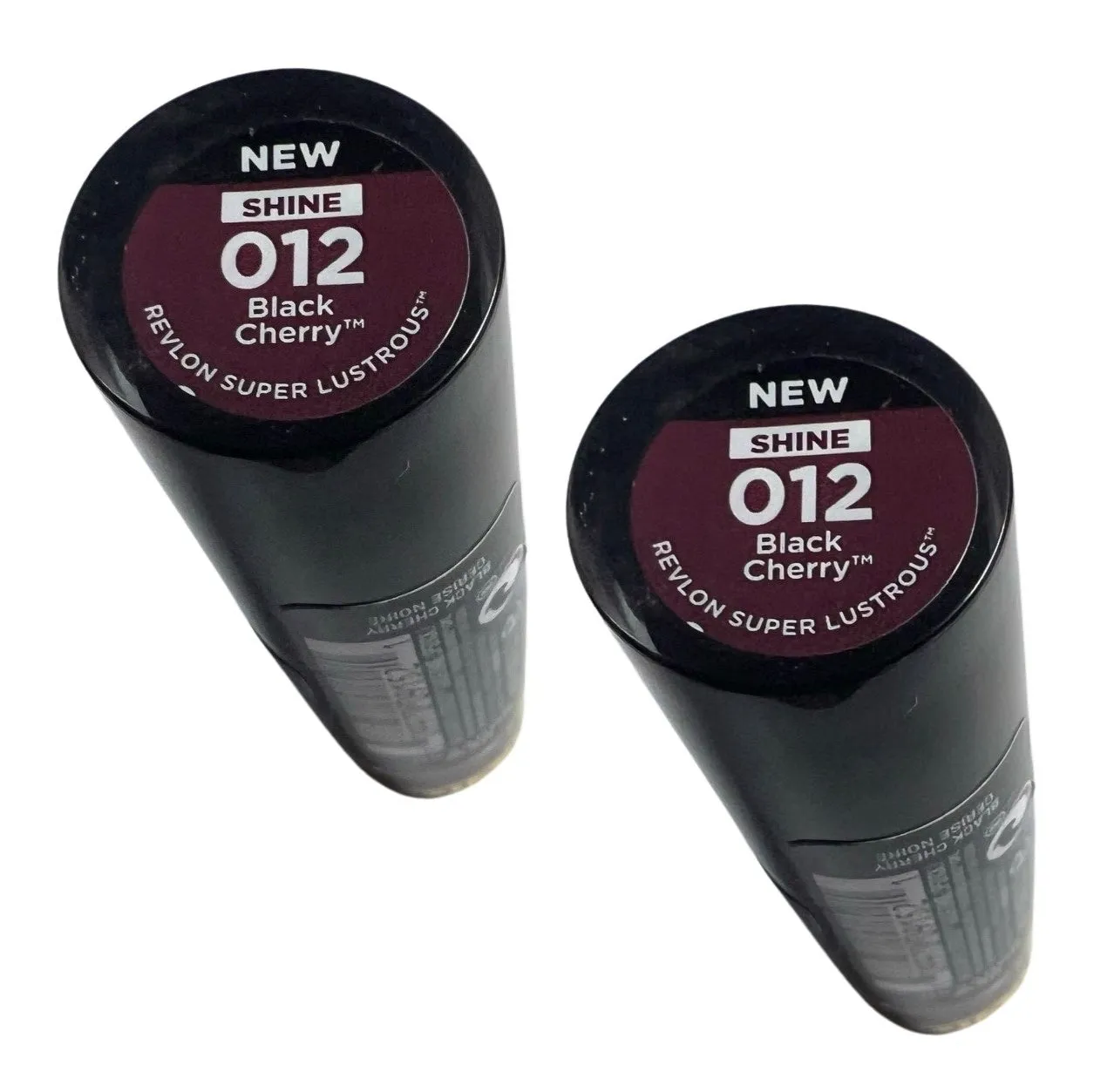 Pack of 2 Revlon Super Lustrous Glass Shine Lipstick, Black Cherry 012