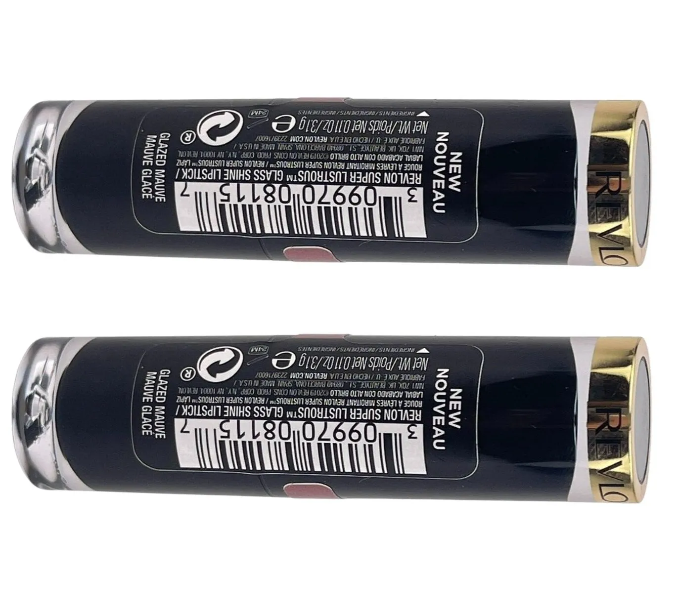 Pack of 2 Revlon Super Lustrous Glass Shine Lipstick, Glazed Mauve 007