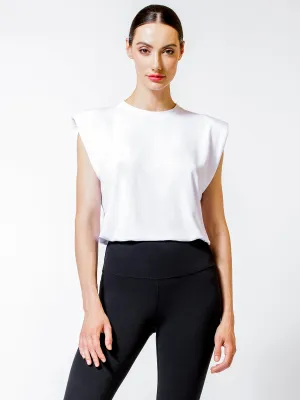 PADDED POWER TANK, WHITE
