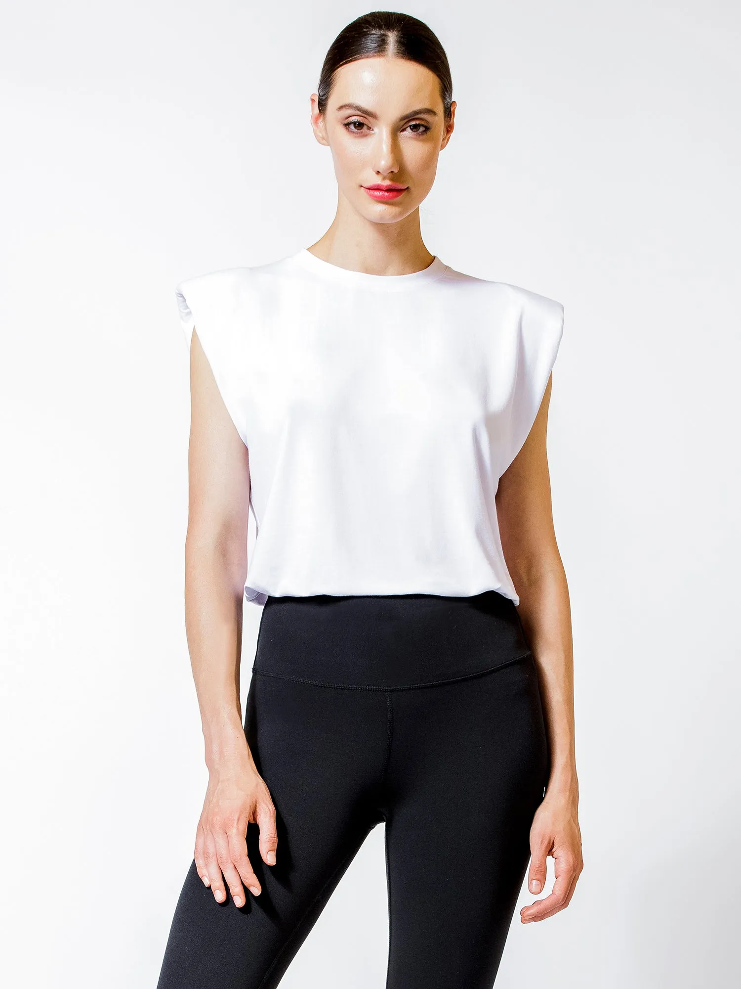 PADDED POWER TANK, WHITE