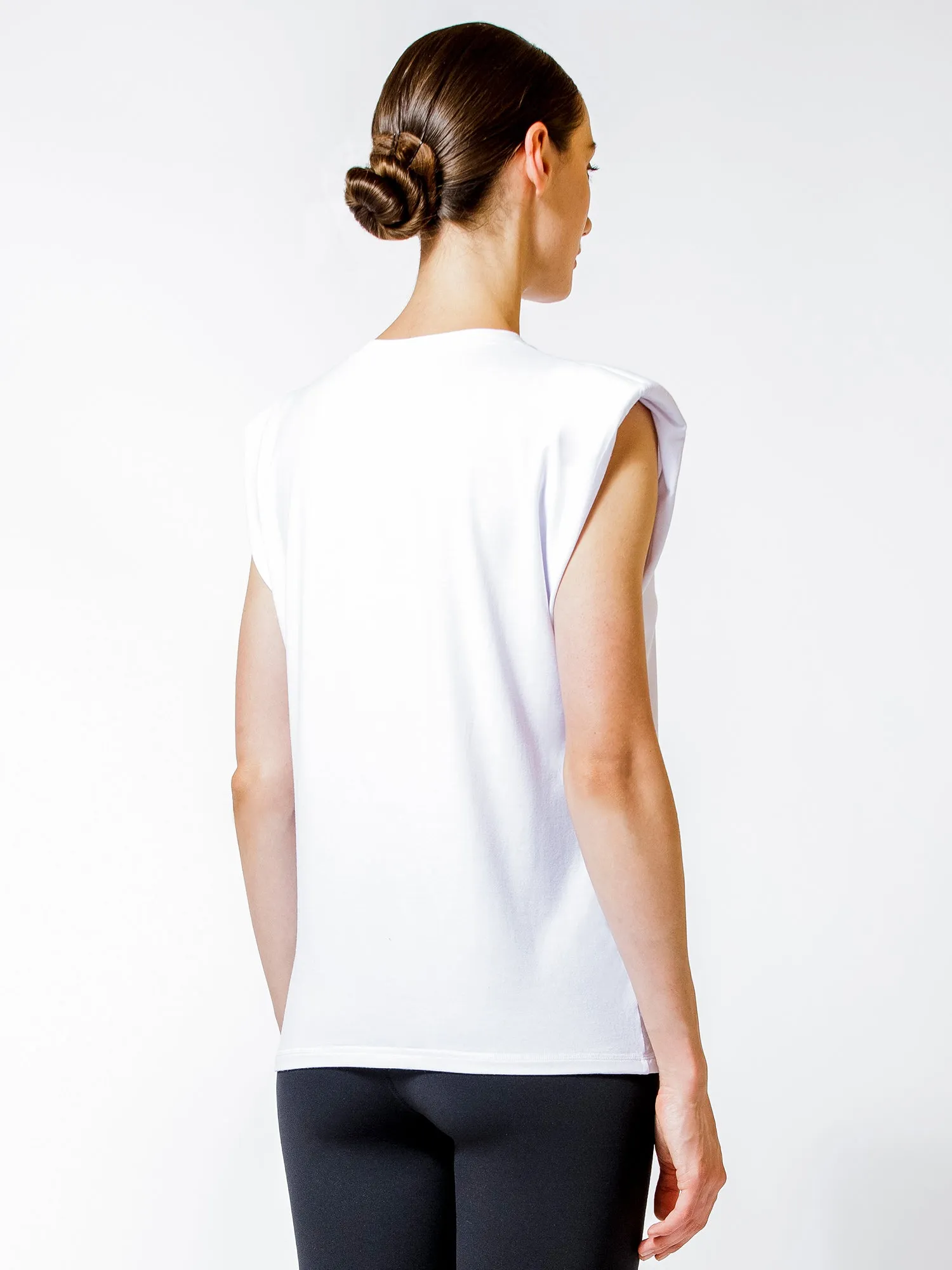 PADDED POWER TANK, WHITE
