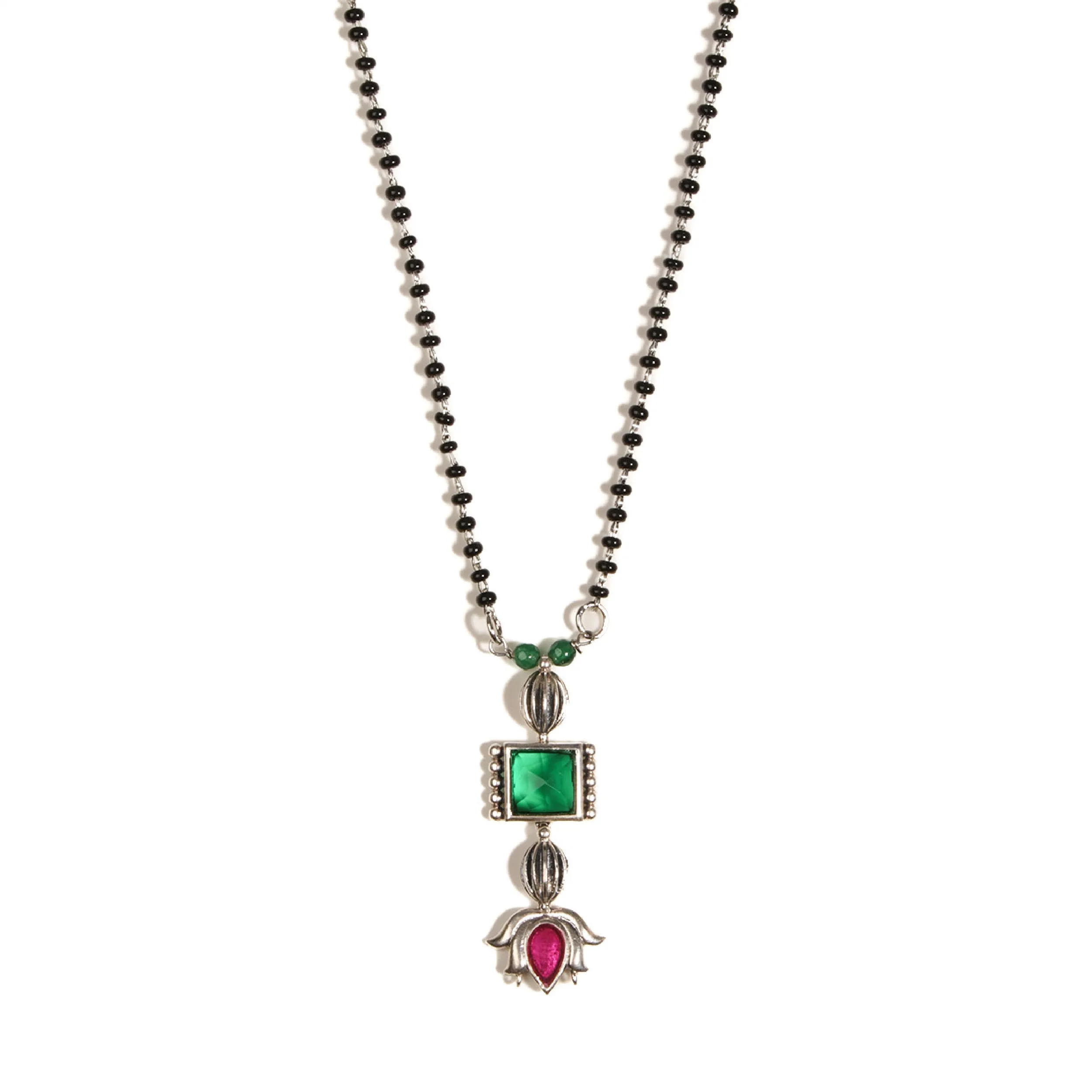 Padmini Silver Mangalsutra by MOHA