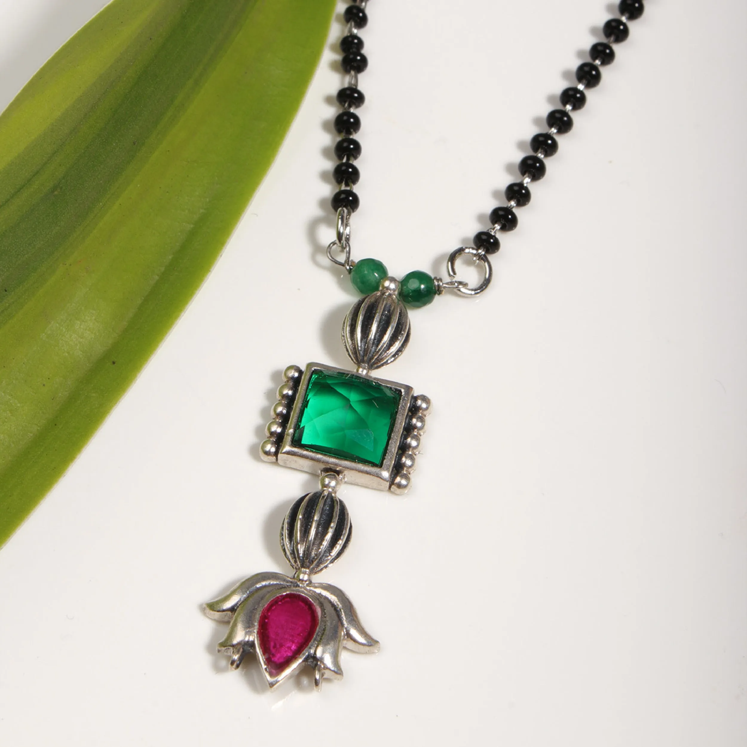 Padmini Silver Mangalsutra by MOHA