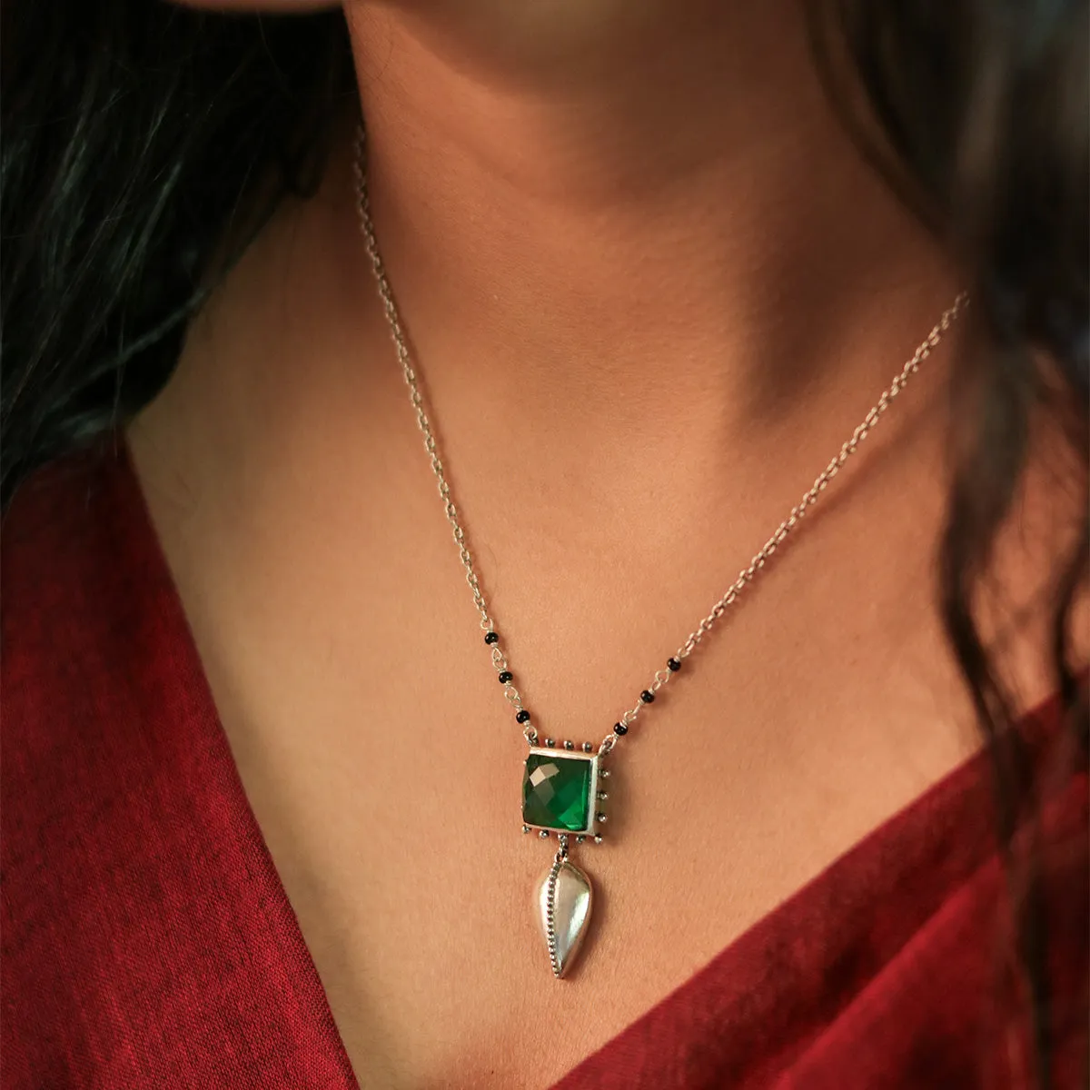 Panna Silver Mangalsutra by MOHA