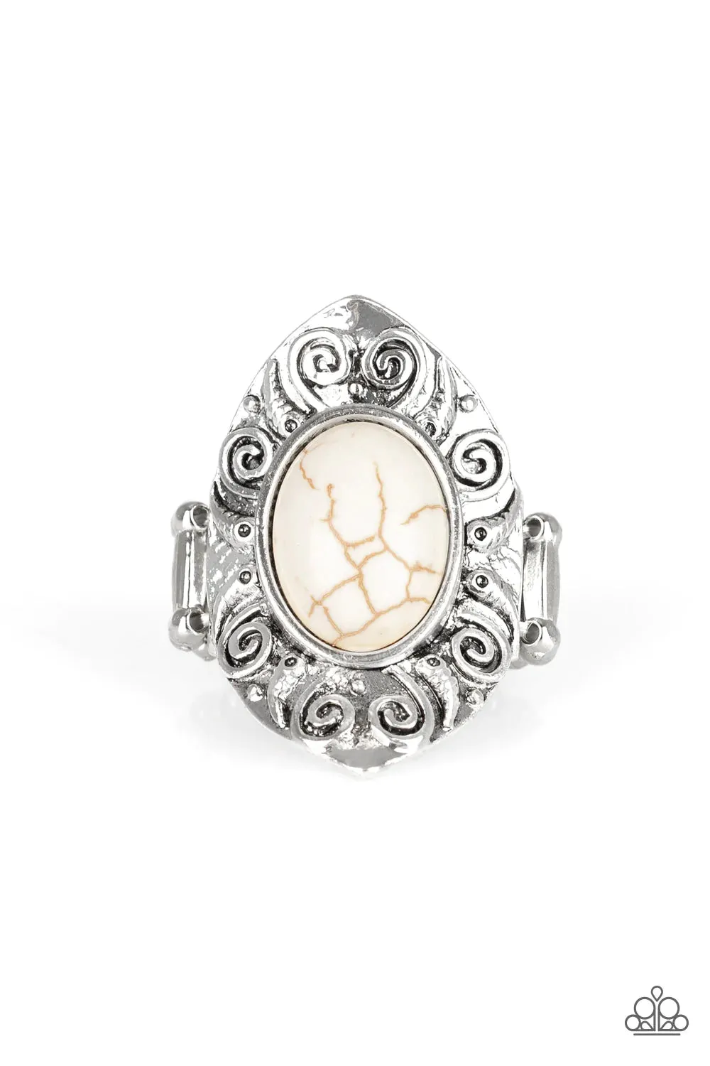 Paparazzi - Mega Mother Nature - White Ring