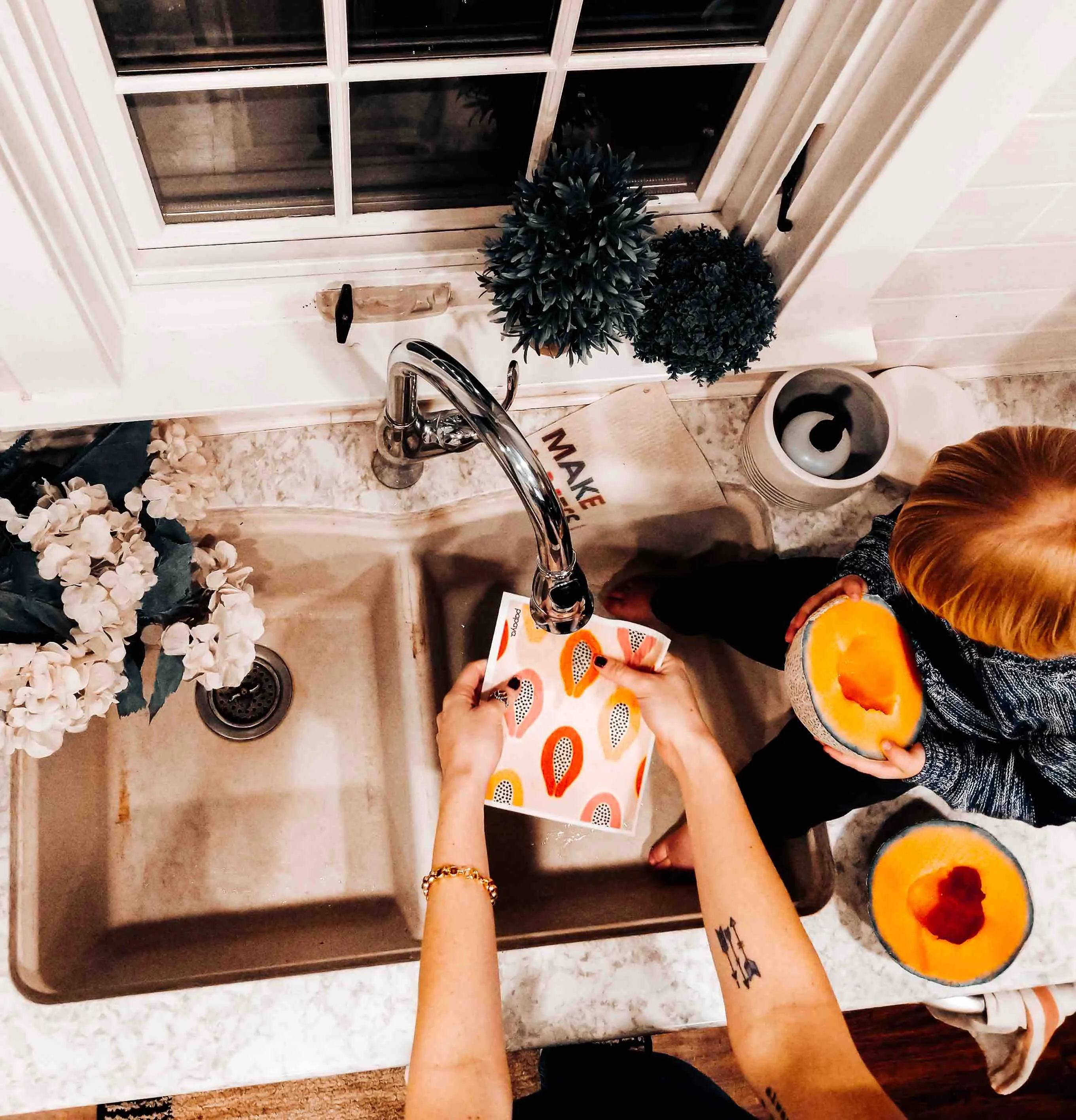 Papaya - Reusable Paper Towels - Mod Papayas 2pk