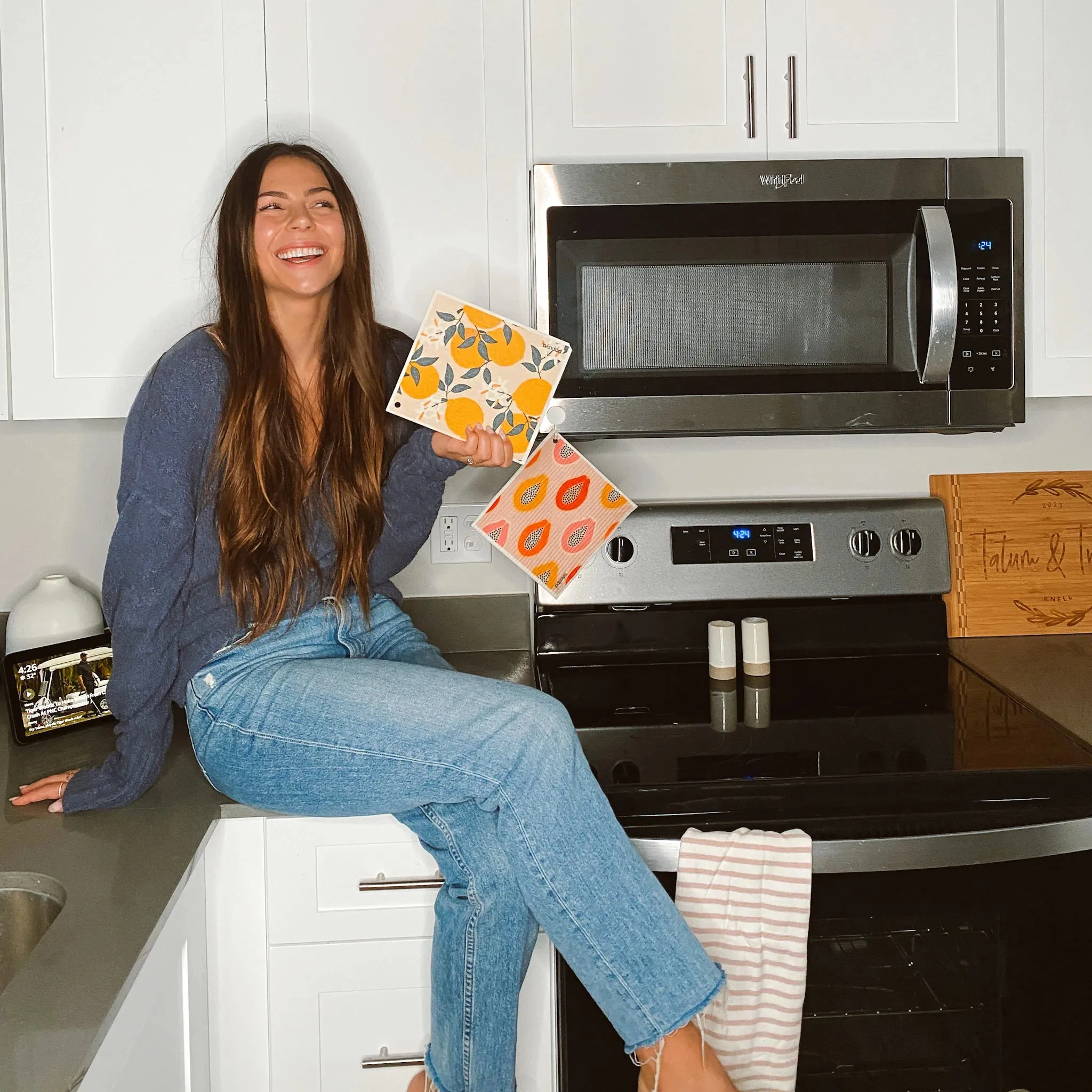 Papaya - Reusable Paper Towels - Mod Papayas 2pk