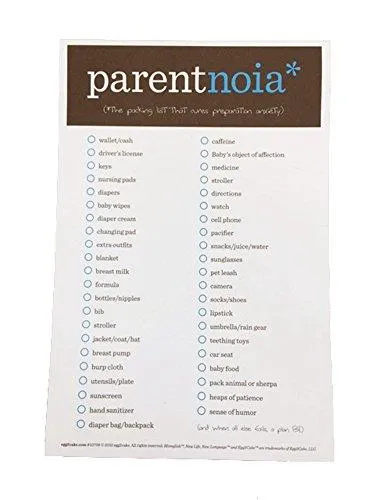 Parentnoia Checklist Notepad for New Parents