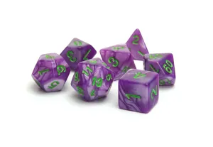Pearlescent Dice - Purple & Green