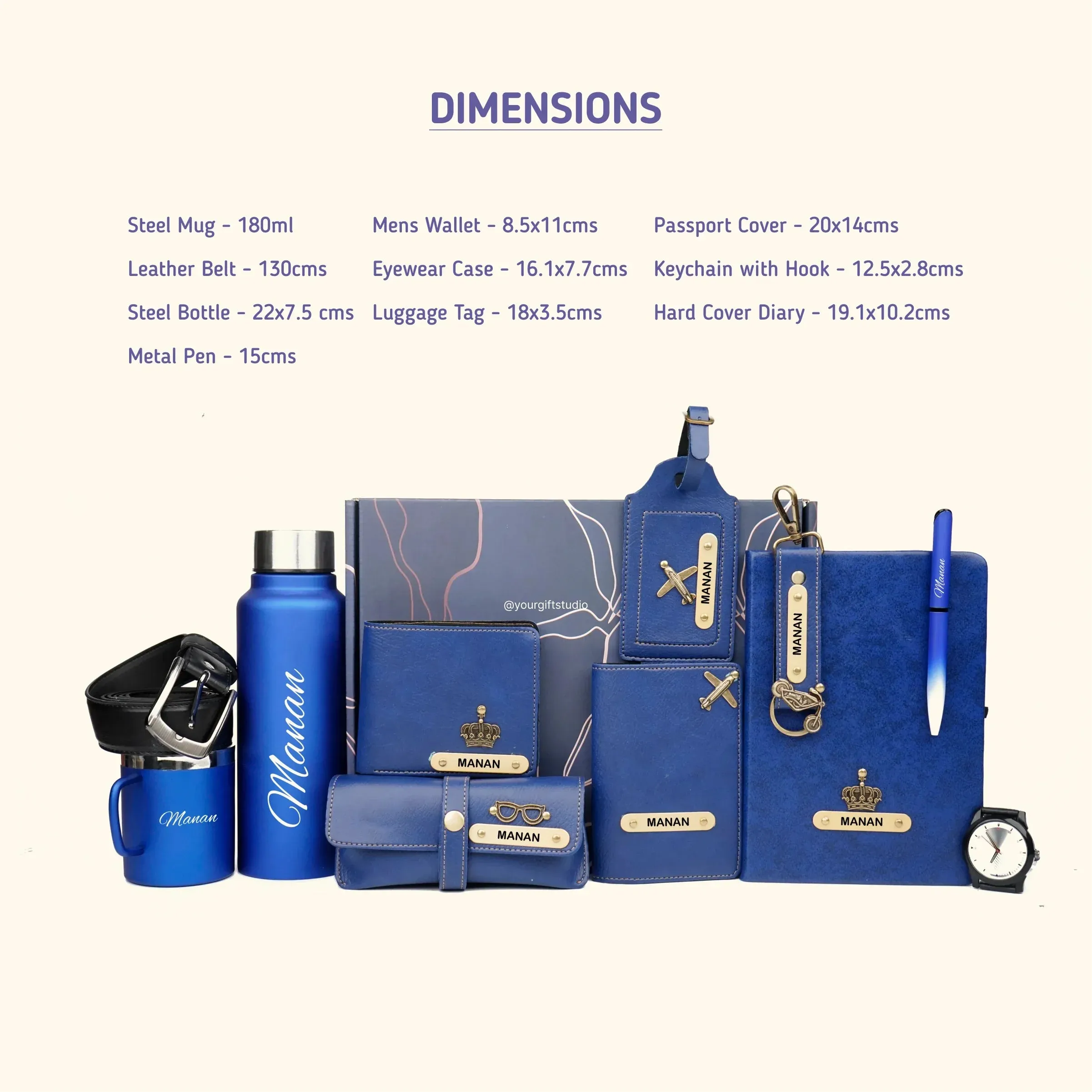 Personalised Brother (Bhai) Combo 9.0 - Royal Blue