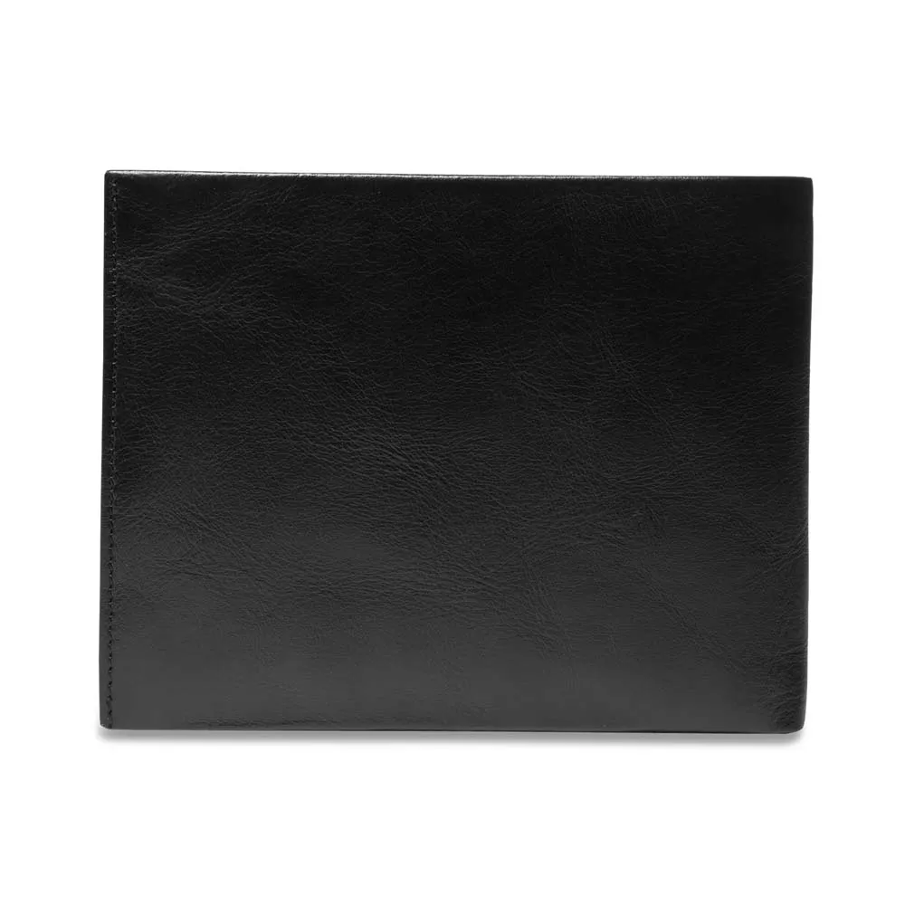 Picard Man's Landscape Apache Cow Leather Wallet - Black
