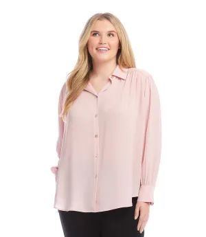 Plus Size Dropped Shoulder Blouse