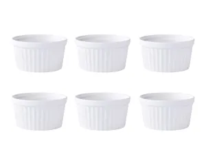Porcelain Ramekin Bowls 6 Pieces Baking Cups for Desserts